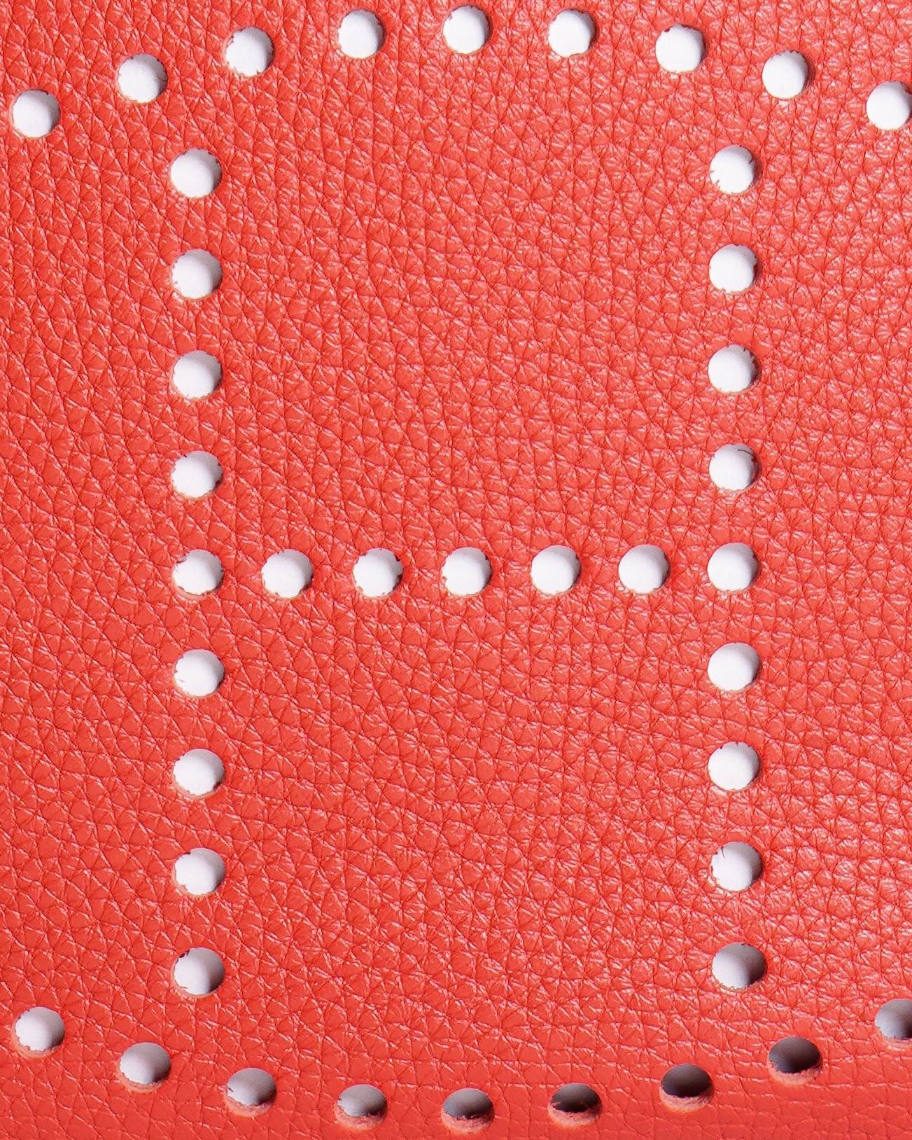 Hermès Red Taurillon Clemence Evelyne III PM Bag