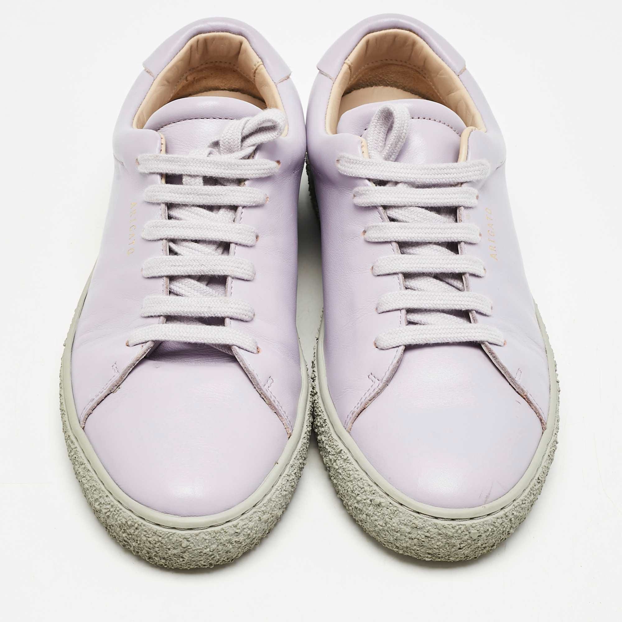 Axel Arigato Purple Leather Lace Up Sneakers