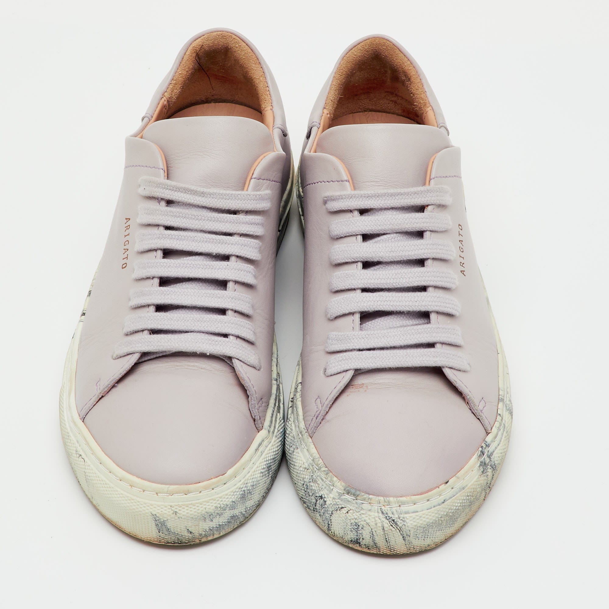 Axel Arigato Lilac Leather Clean 90 Low Top Sneakers