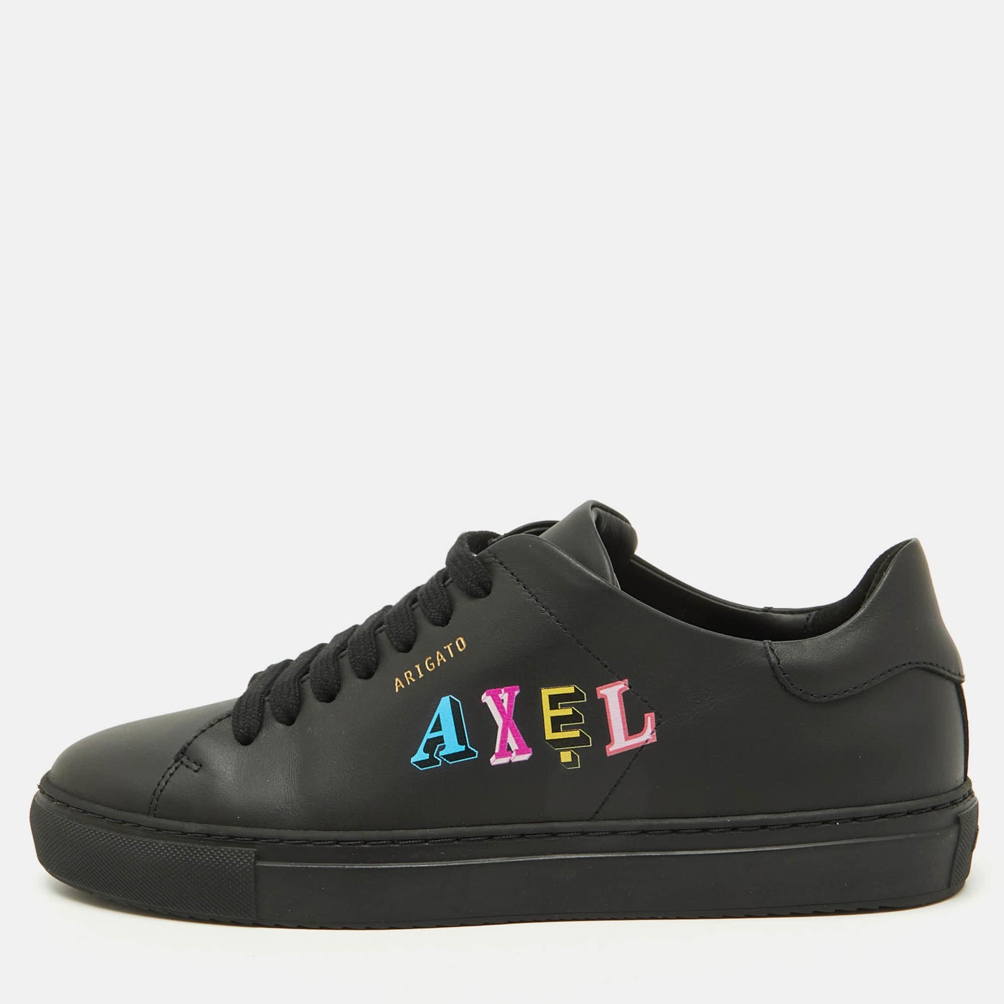 Axel Arigato Black Leather Logo Low Top Sneakers