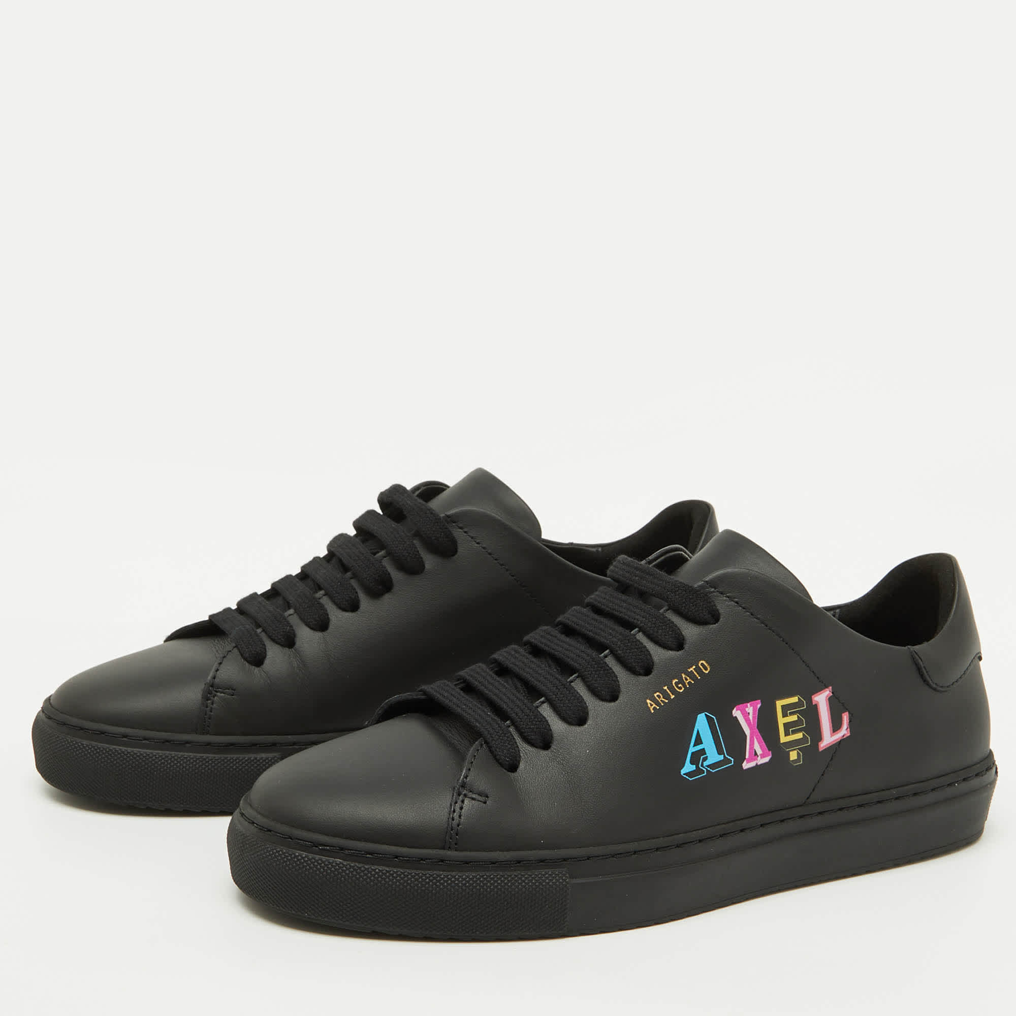 Axel Arigato Black Leather Logo Low Top Sneakers