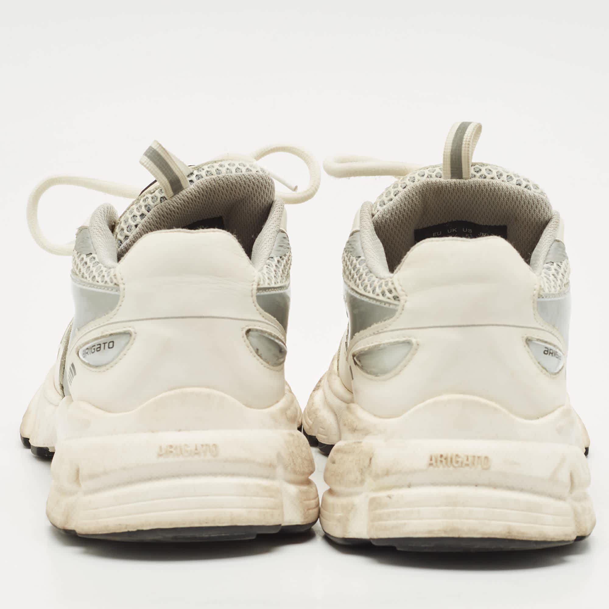 Axel Arigato White/black Leather And Mesh Marathon Runner Sneakers