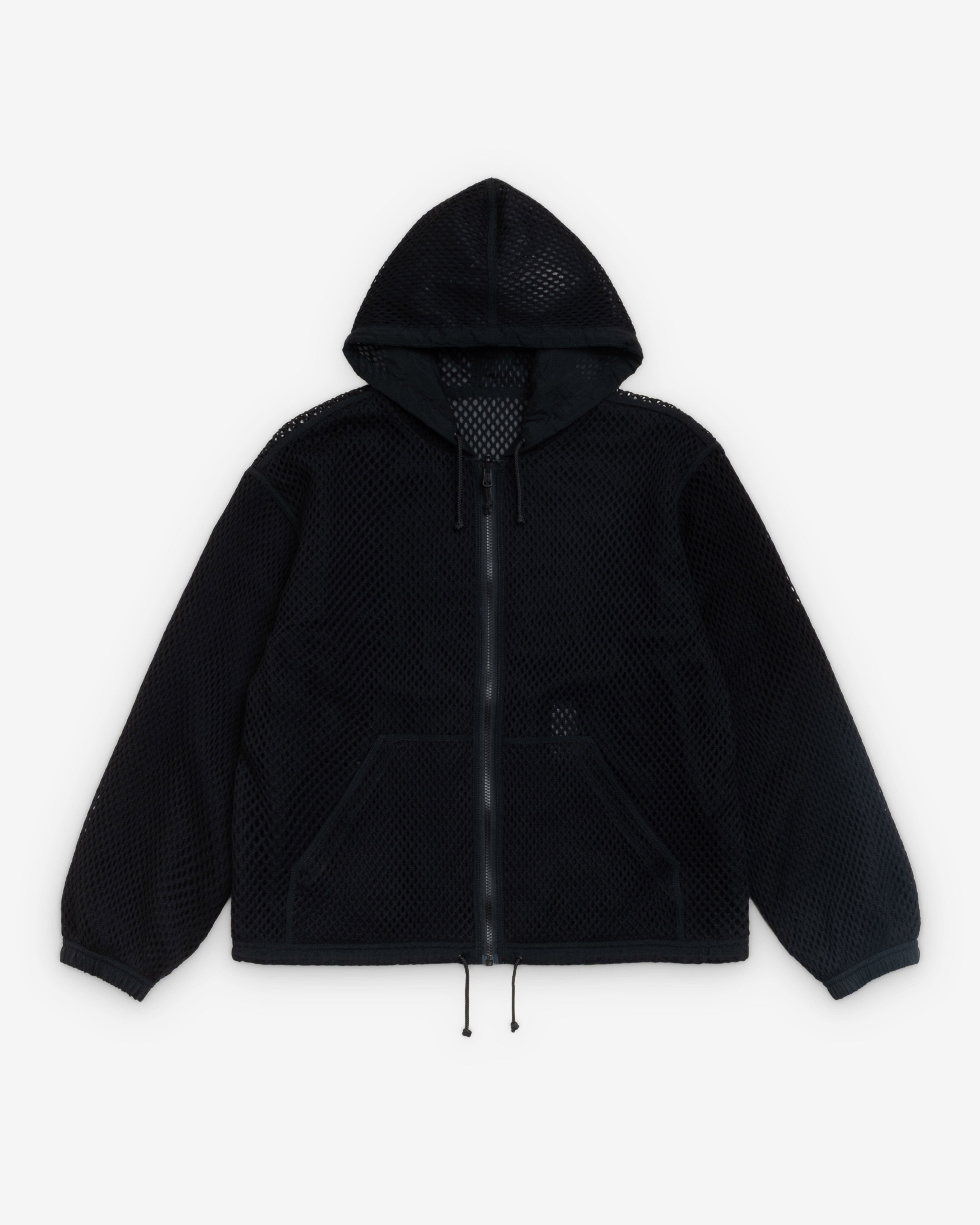 Stüssy - Men's Layered Mesh Hooded Jacket - (Black)