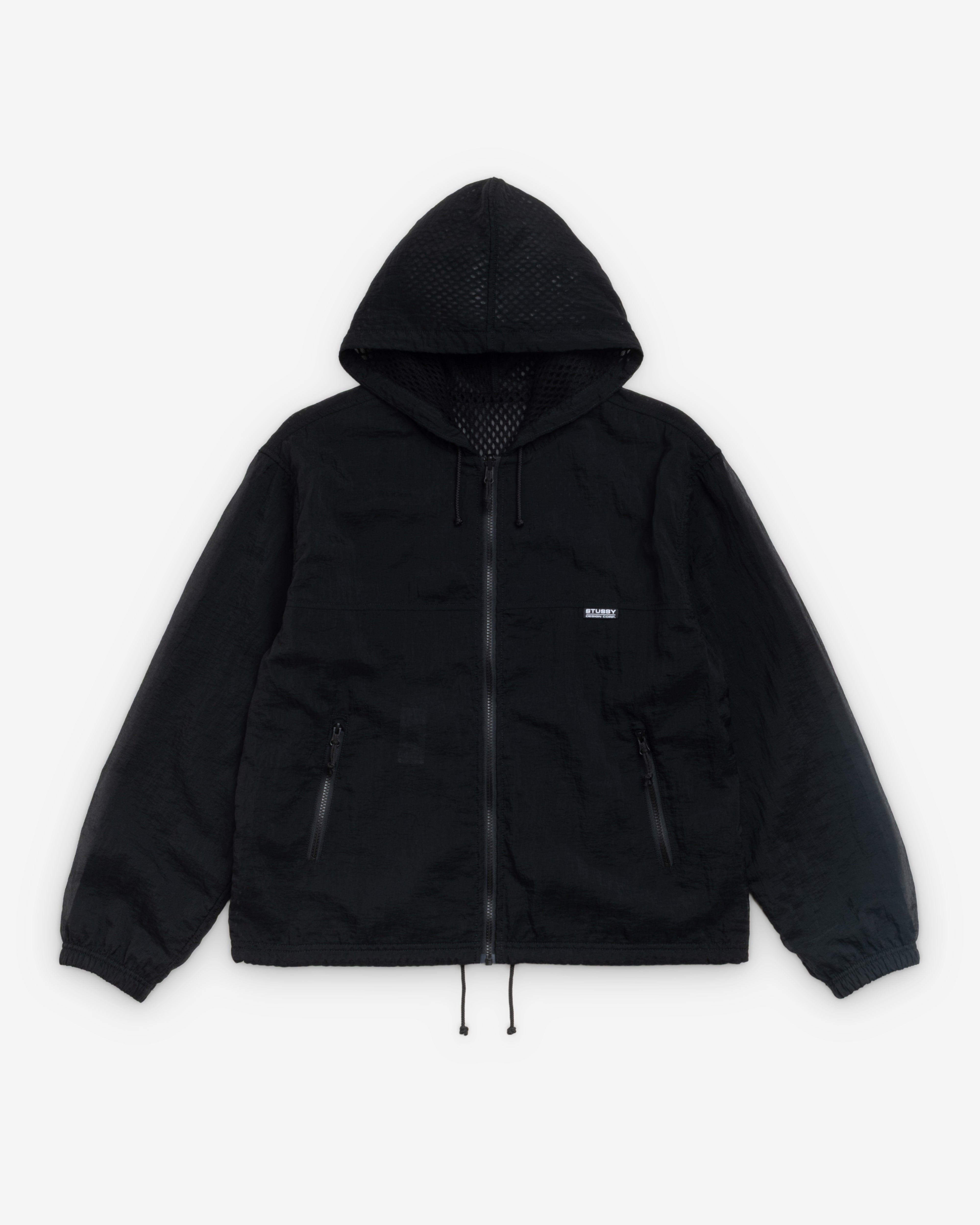 Stüssy - Men's Layered Mesh Hooded Jacket - (Black)