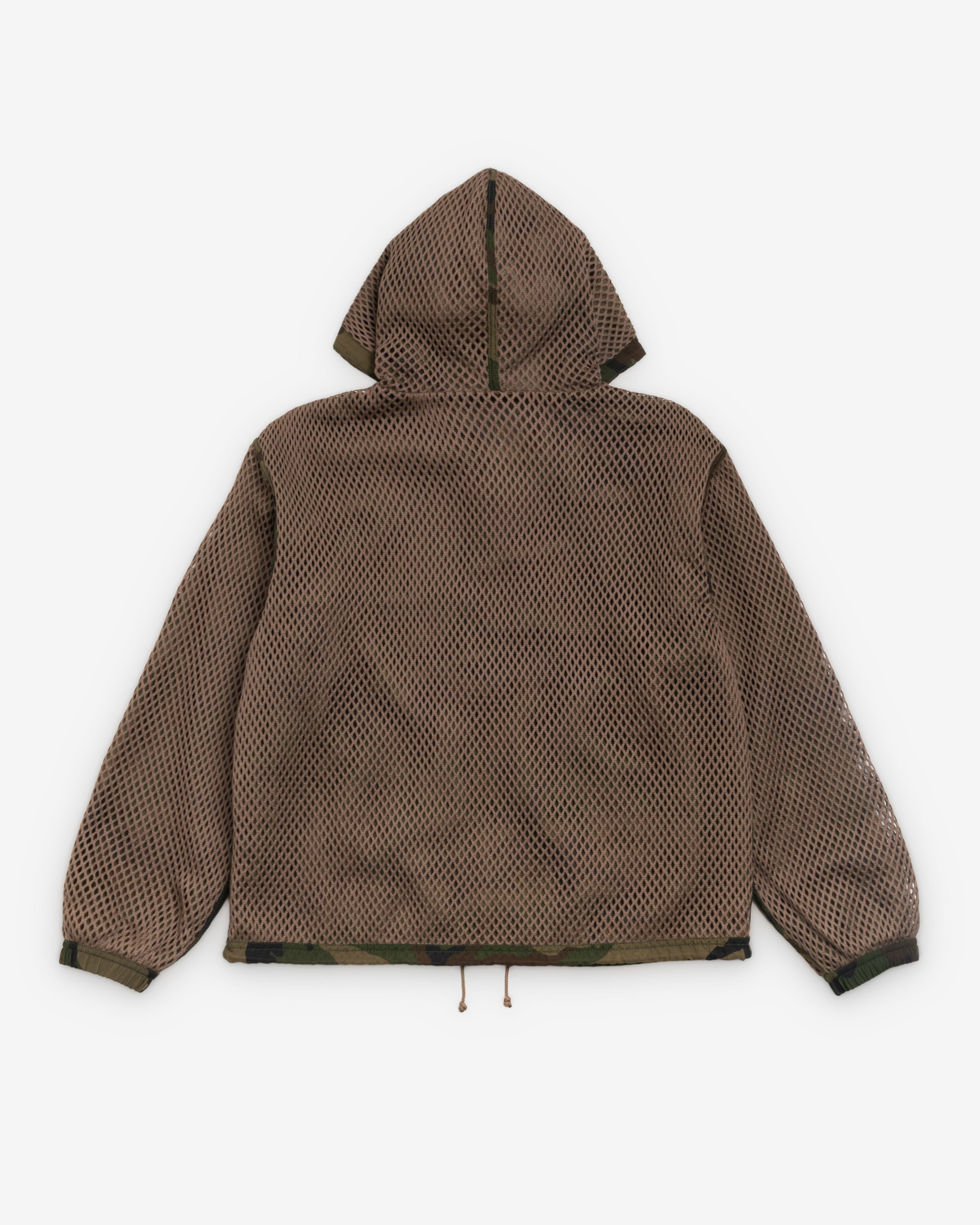 Stüssy - Men's Layered Mesh Hooded Jacket - (Woodland Camo)