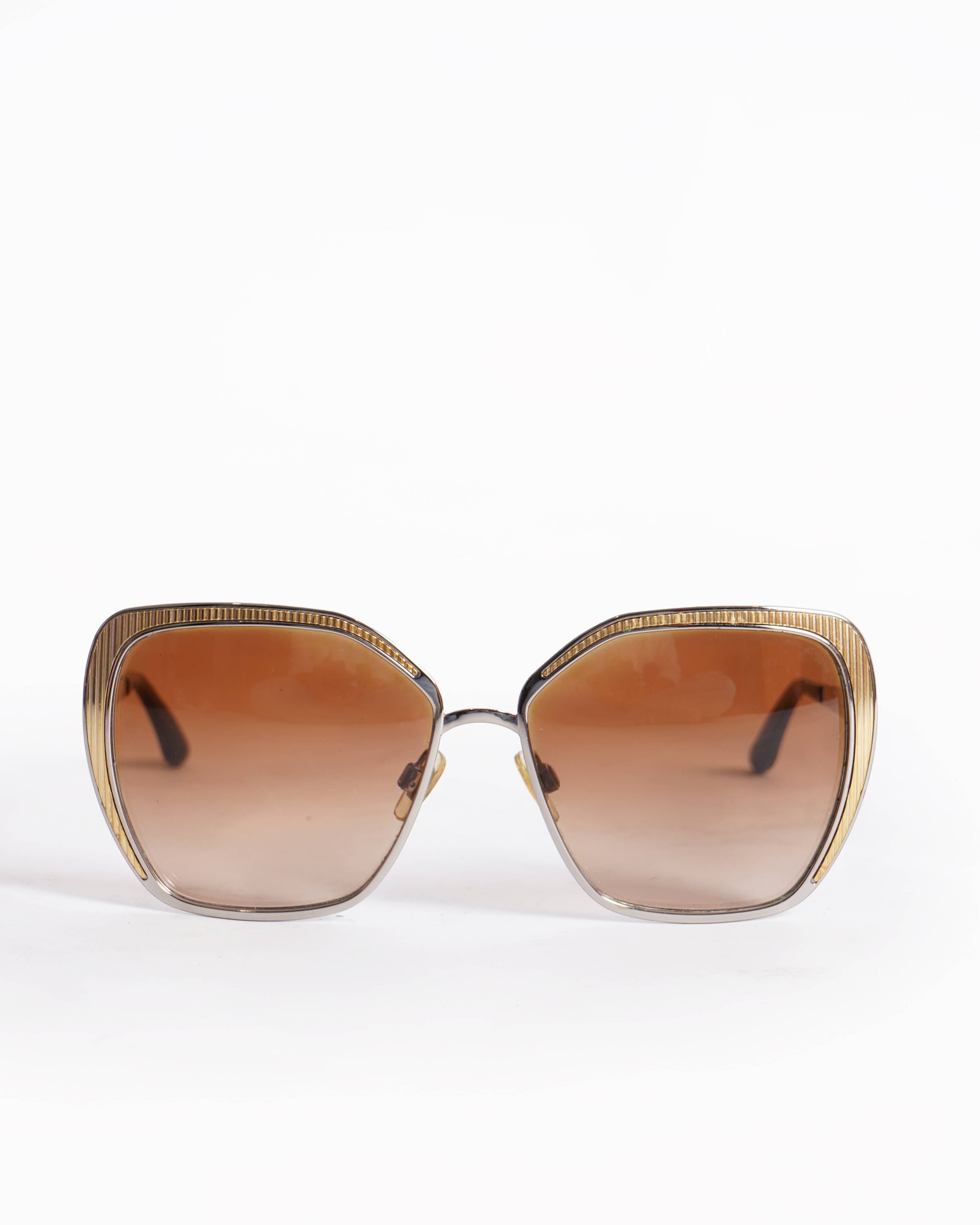 Dolce & Gabbana Women's Gold & Silver Square Oversized Sunglasses