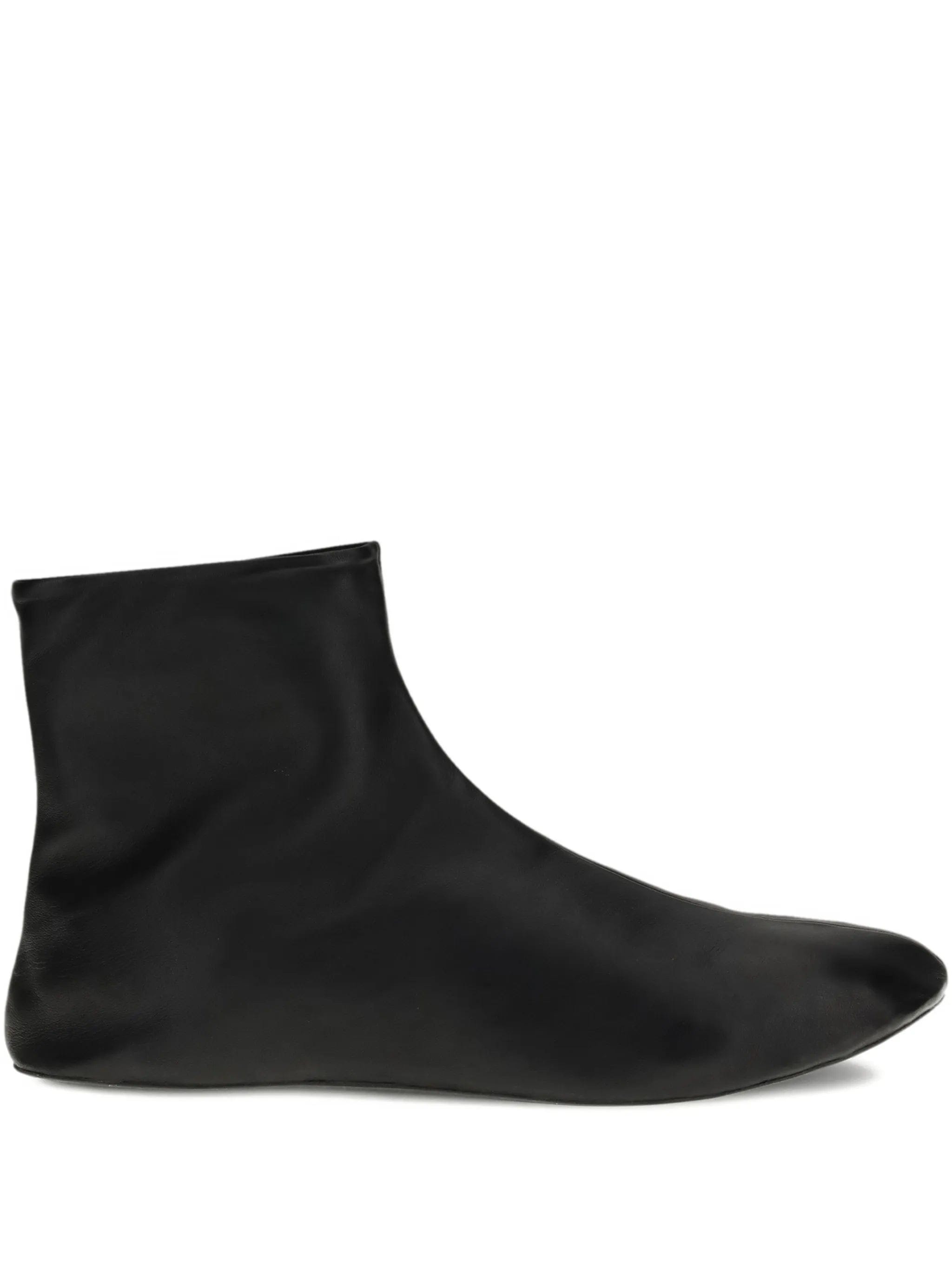 The Row Stella leather ankle boots