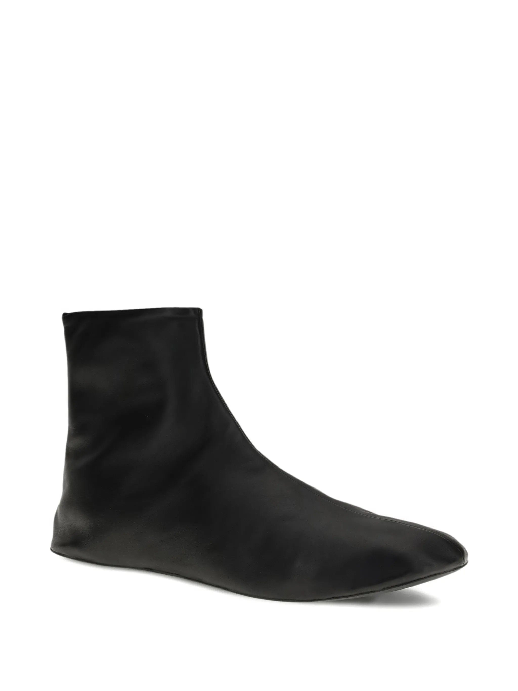 The Row Stella leather ankle boots