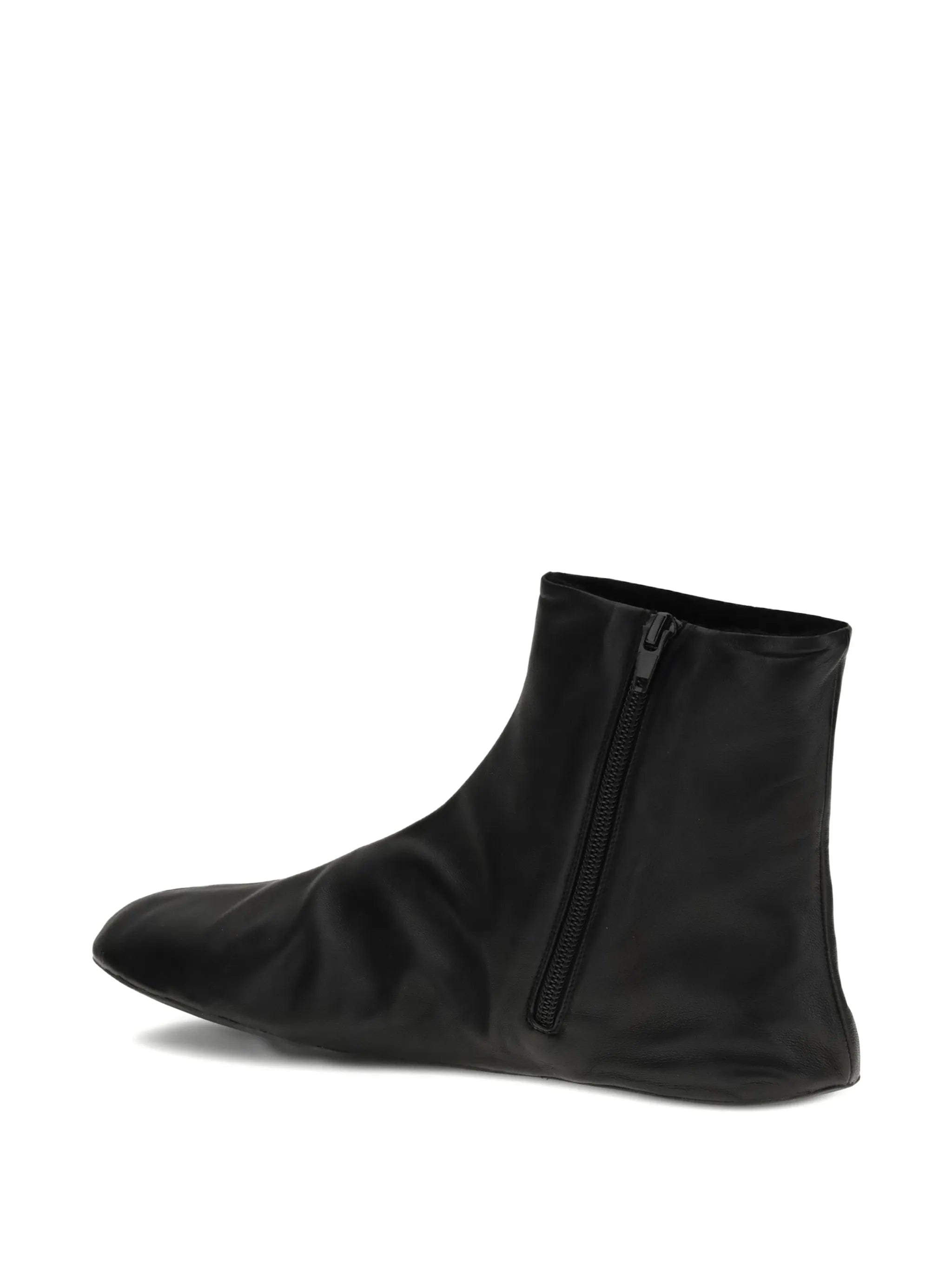 The Row Stella leather ankle boots