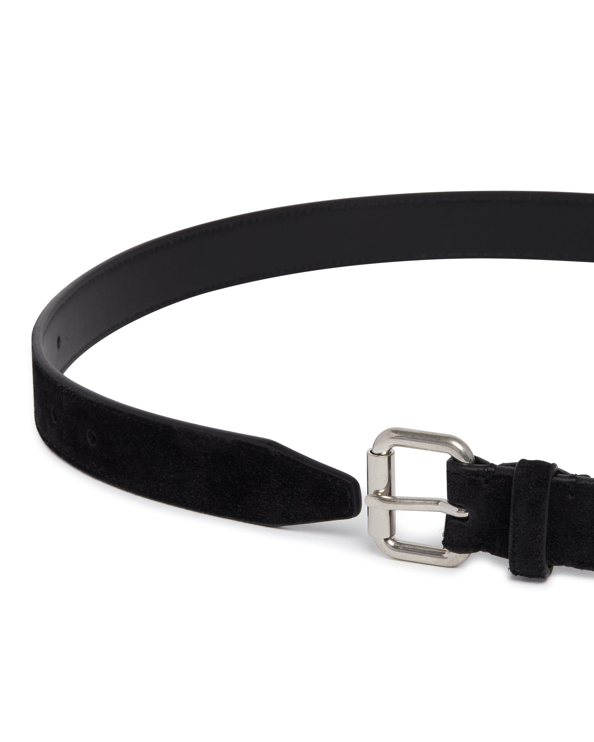 THE ROW Cintura Geo In Suede Nera
