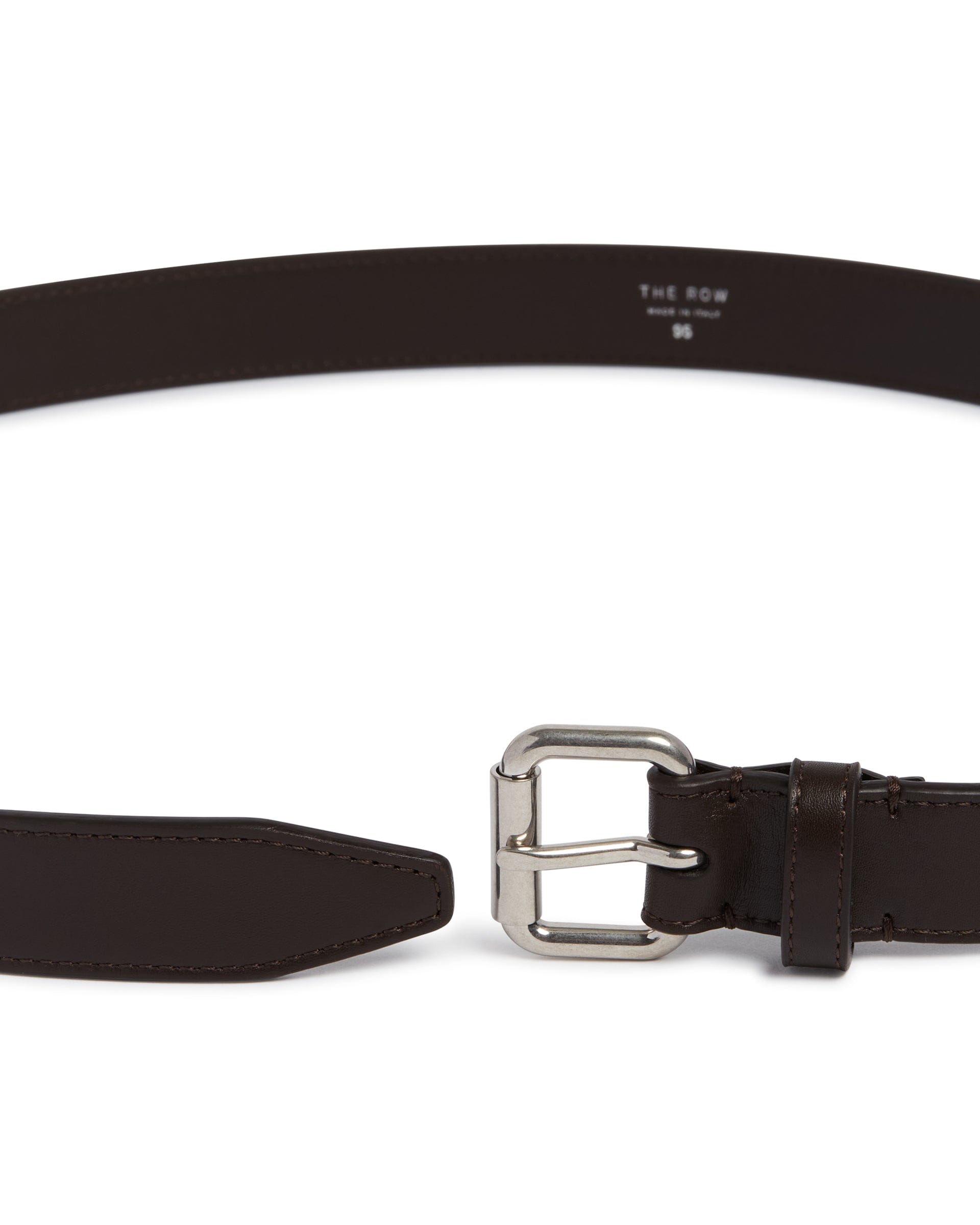 THE ROW Cintura Geo In Pelle Marrone