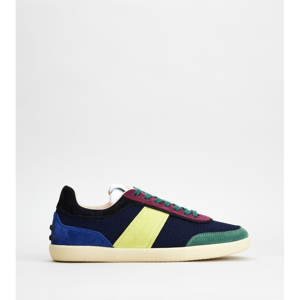 Tod's Tods Tabs Sneakers In Suede And Technical Fabric Multicolor Womens