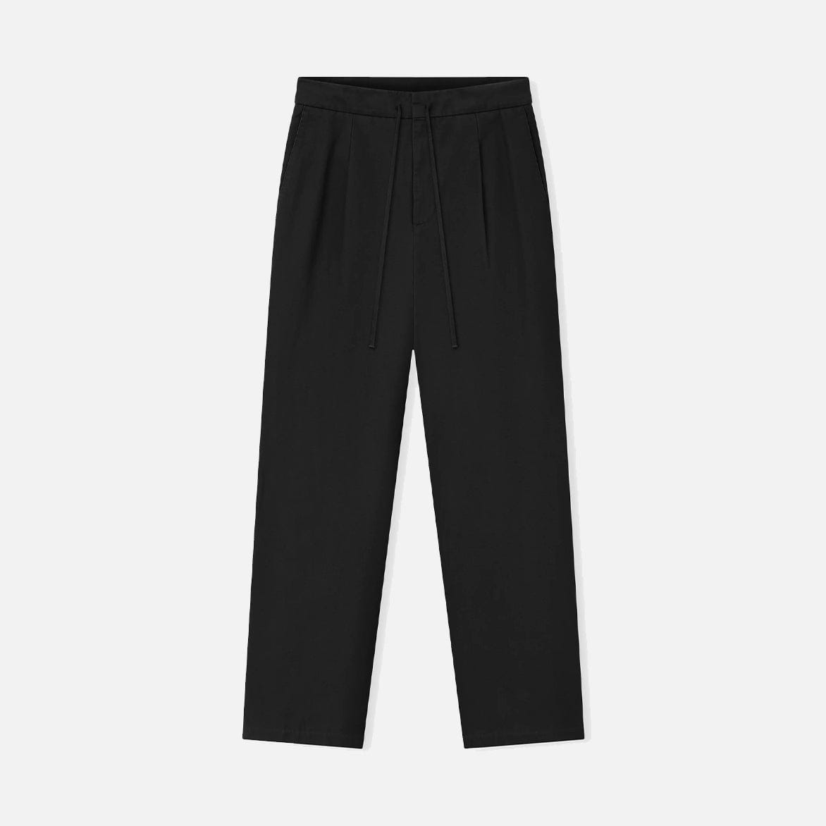 Fear of God Essentials Cotton Canvas Pleat Front Pant - VINTAGE BLACK