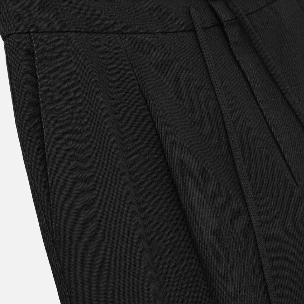 Fear of God Essentials Cotton Canvas Pleat Front Pant - VINTAGE BLACK
