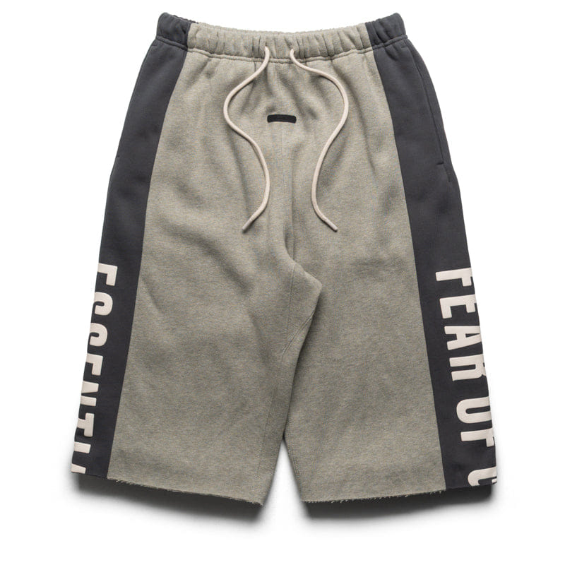 Fear Of God Essentials Paneled Raw Cut Off Sweatpants - Seal Heather/Iron Grey