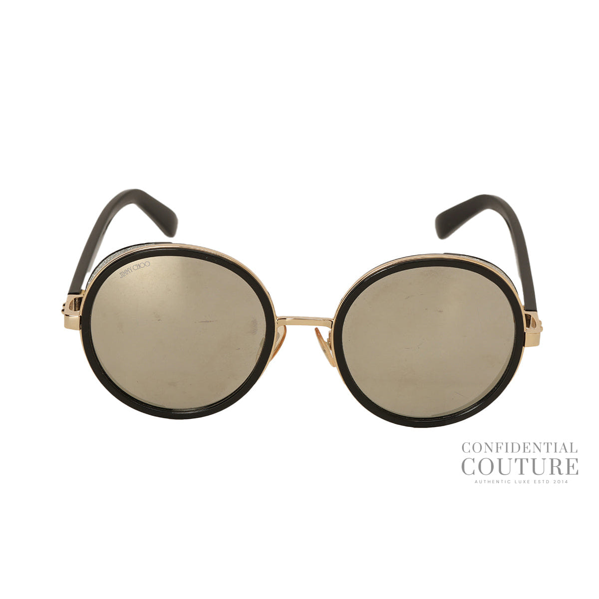 Jimmy Choo Gold Tone Black Andie Sunglasses