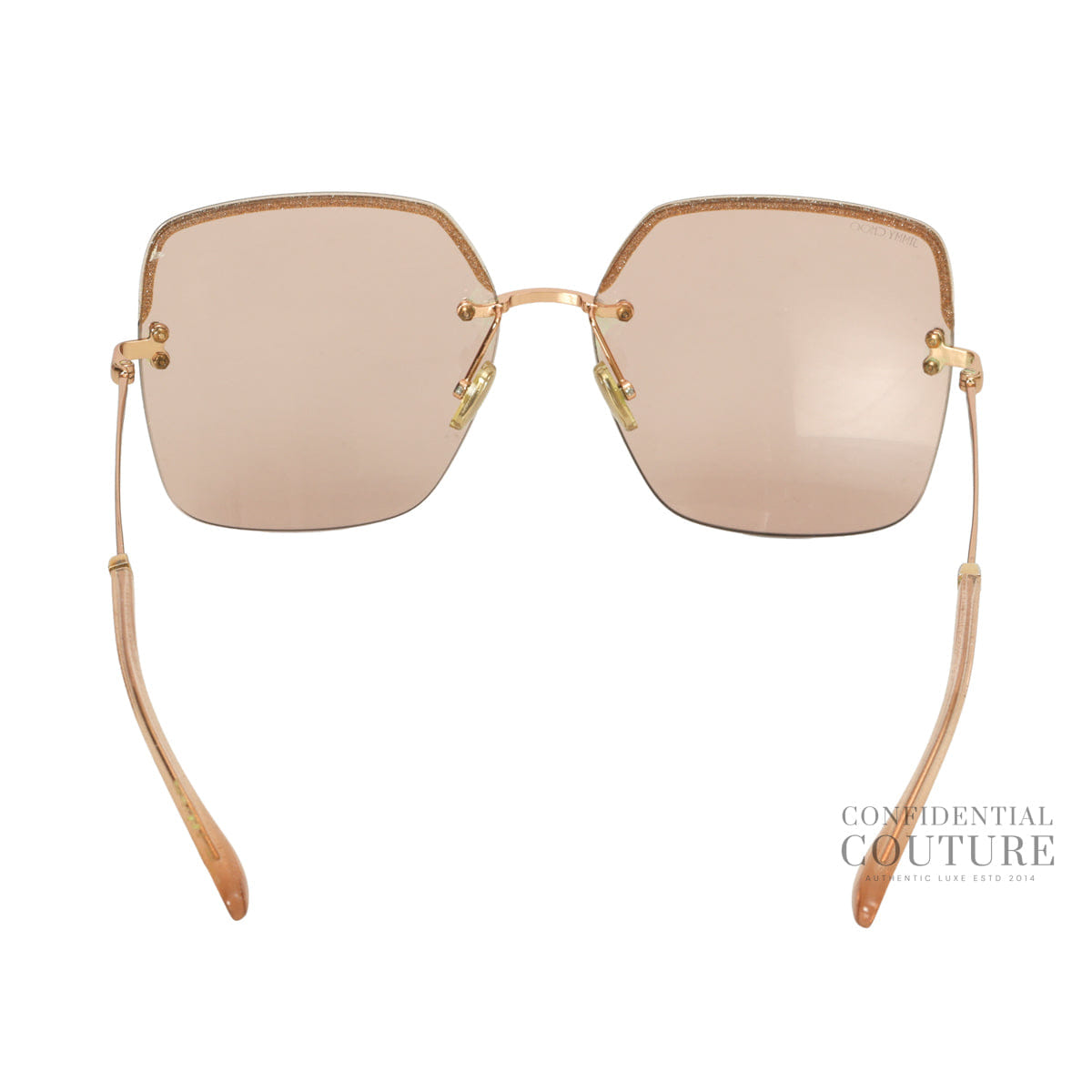Jimmy Choo TAVI/S Pink Tone Rimless Sunglasses