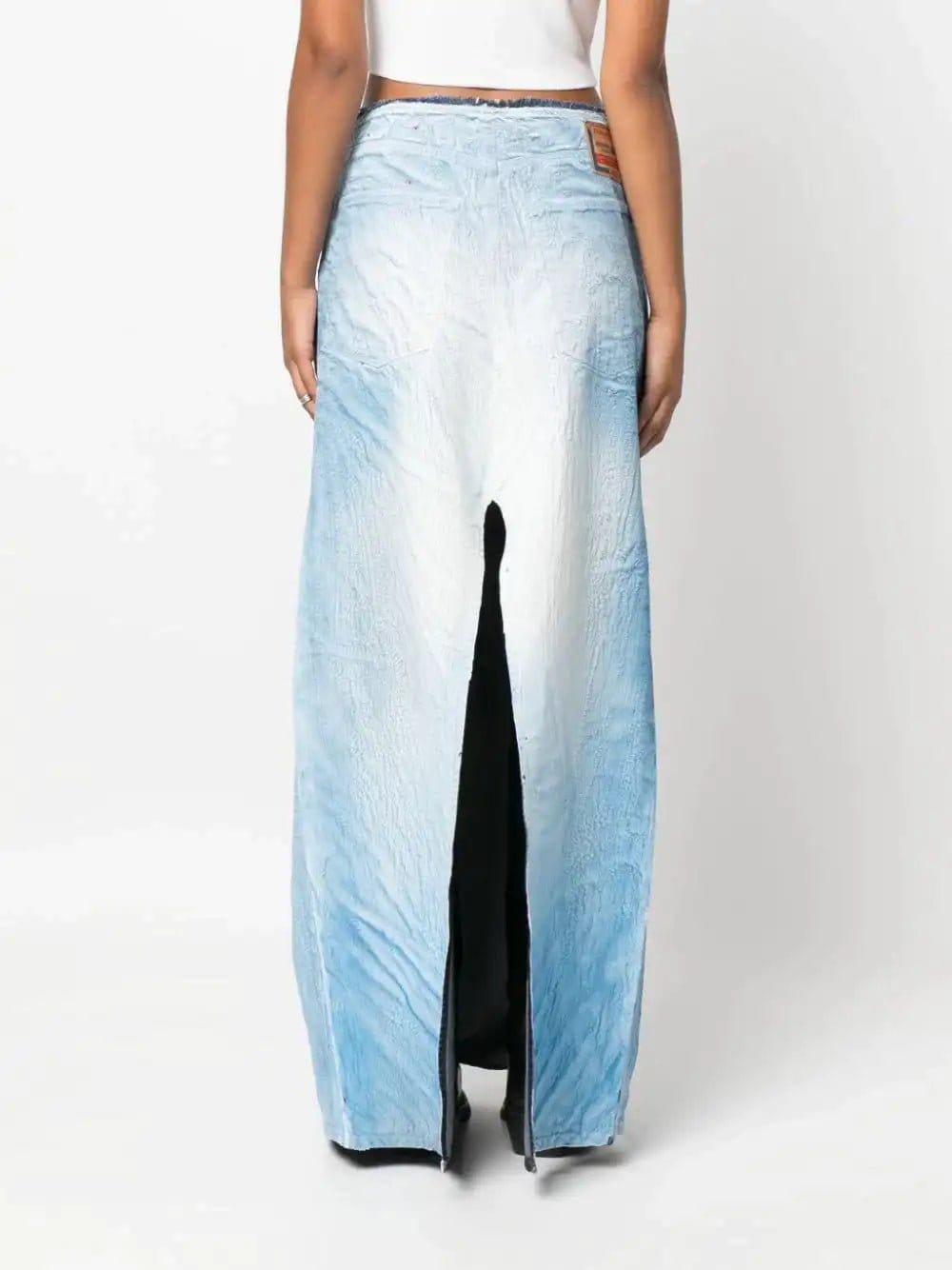 Diesel Jupe longue bleu délavée