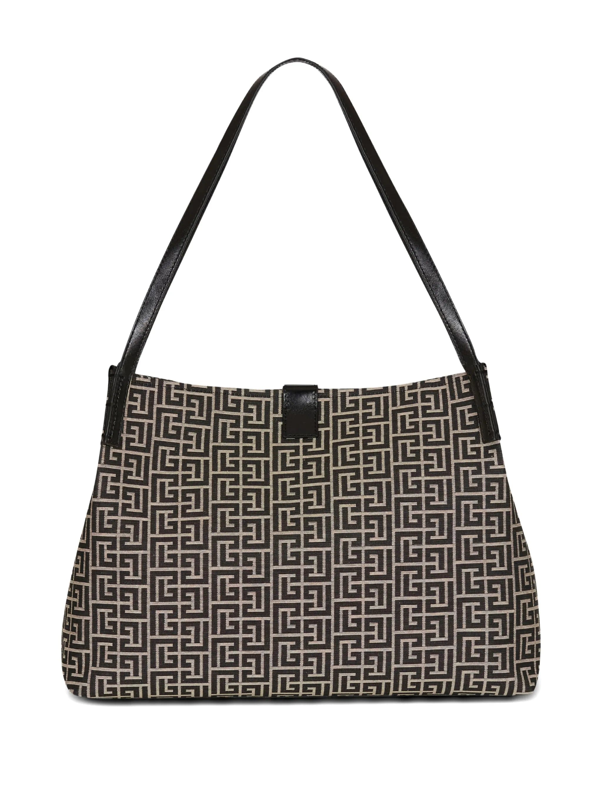 Balmain medium Release monogram jacquard shoulder bag