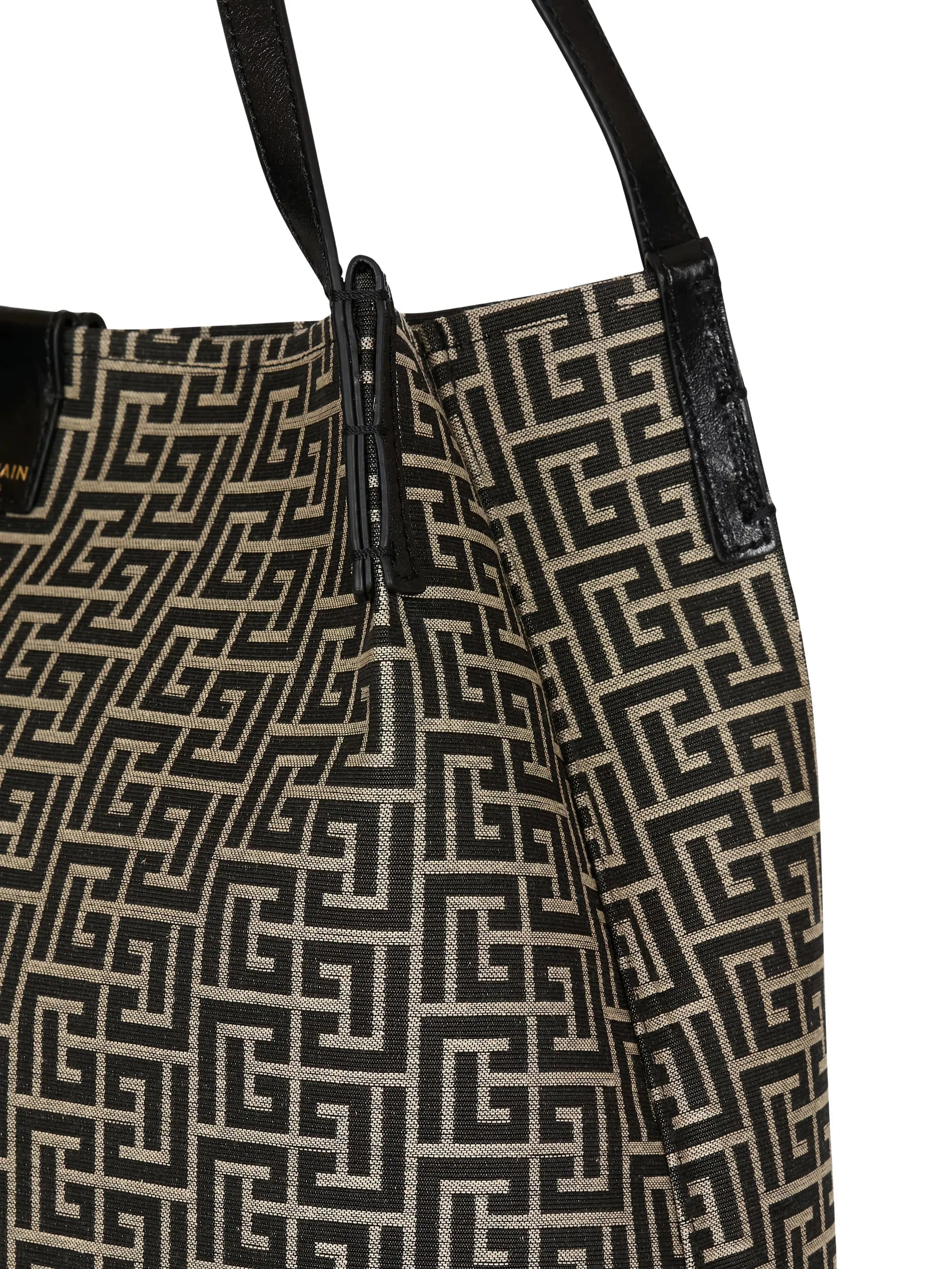 Balmain medium Release monogram jacquard shoulder bag
