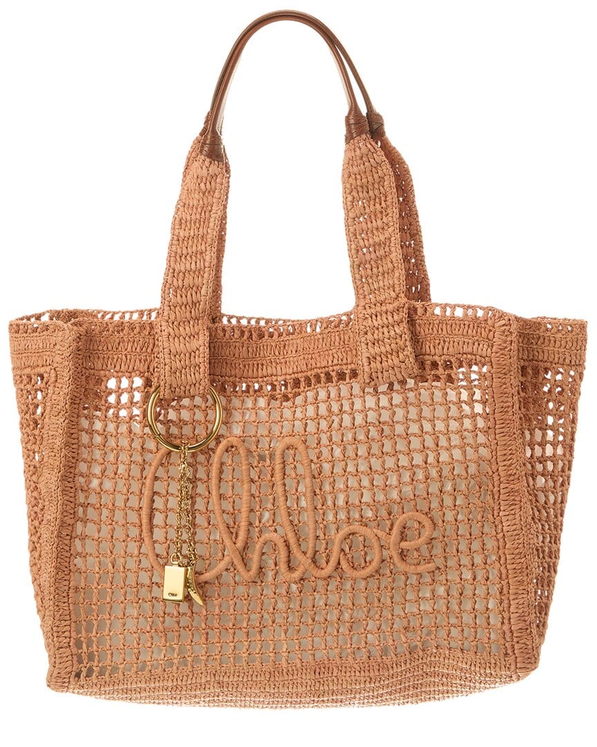 Chloé East - West Raffia Tote