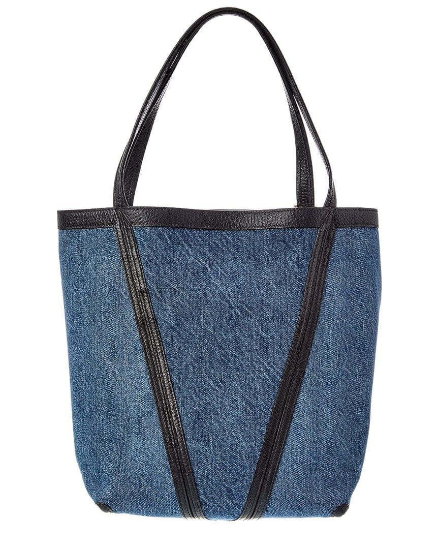 Chloé Spin Denim & Leather Tote