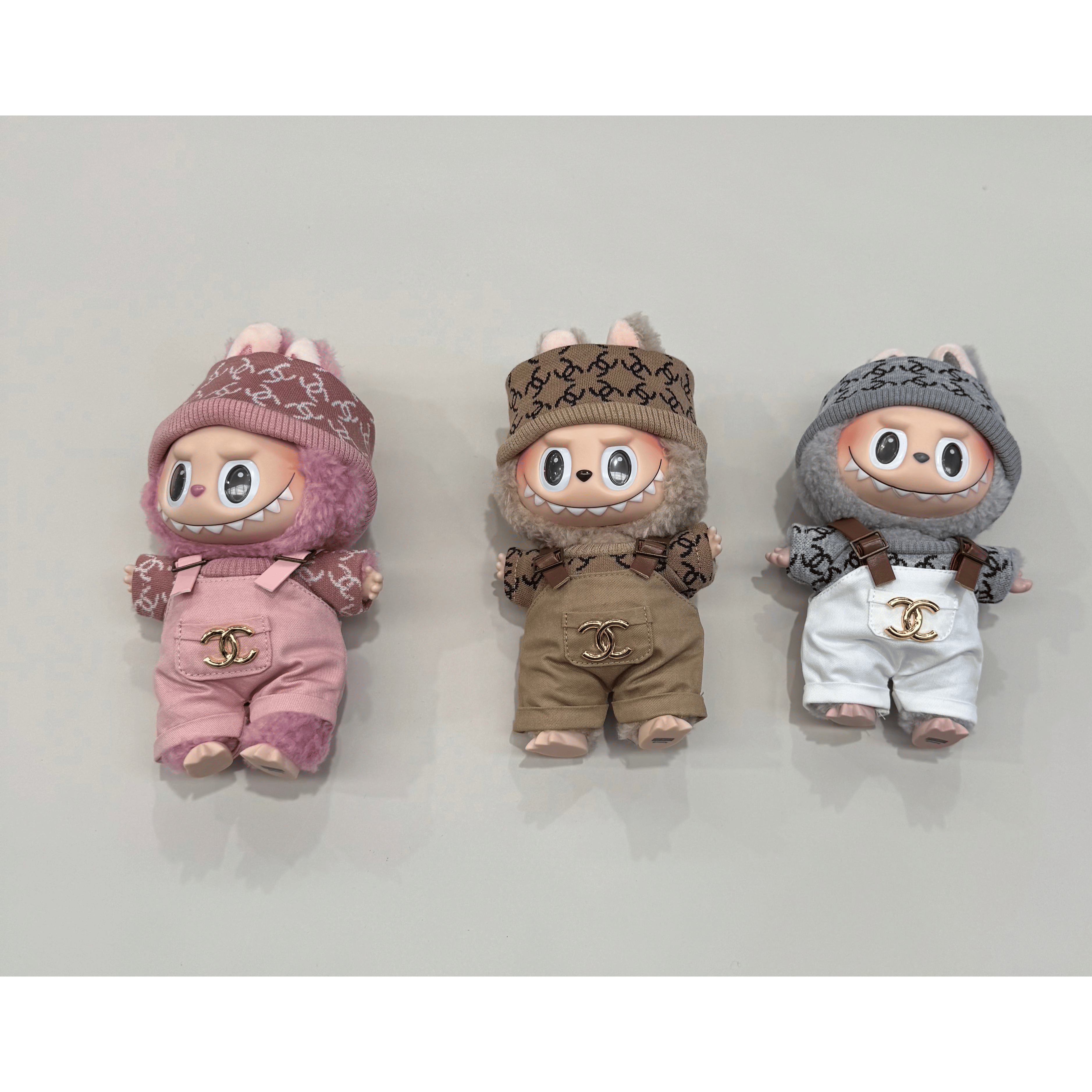 Pop Mart Labubu - Chanel Overall's Inspired Outfit White