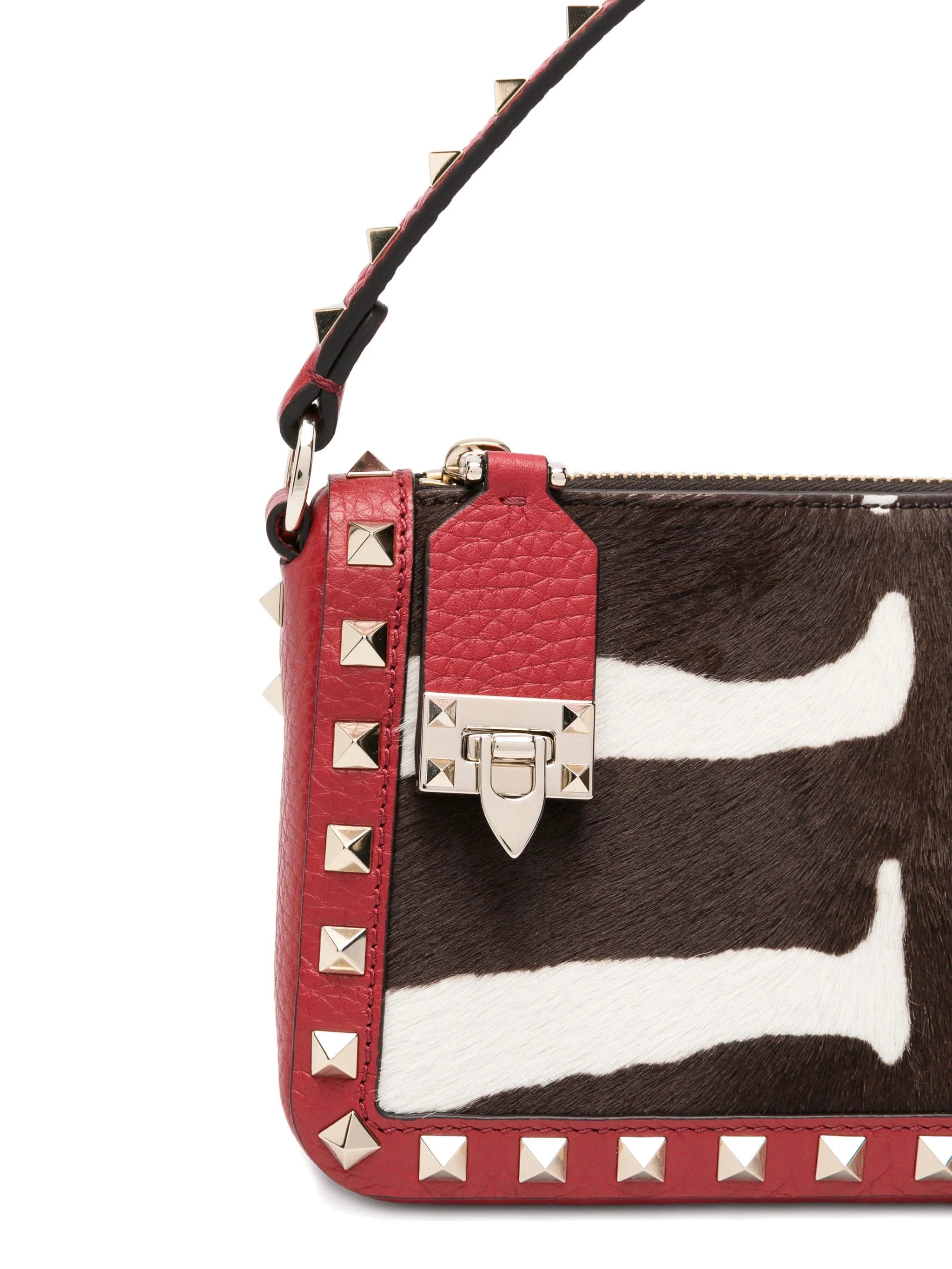 Valentino Garavani Rockstud zebra - print tote bag