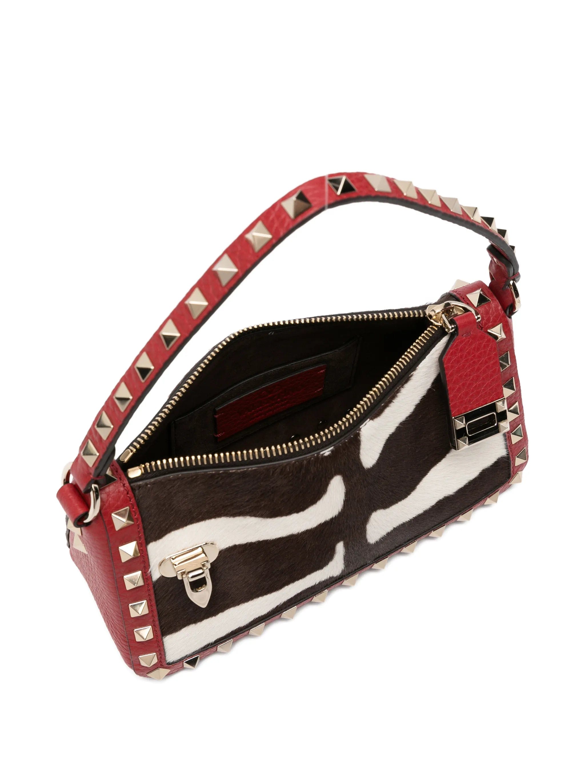 Valentino Garavani Rockstud zebra - print tote bag