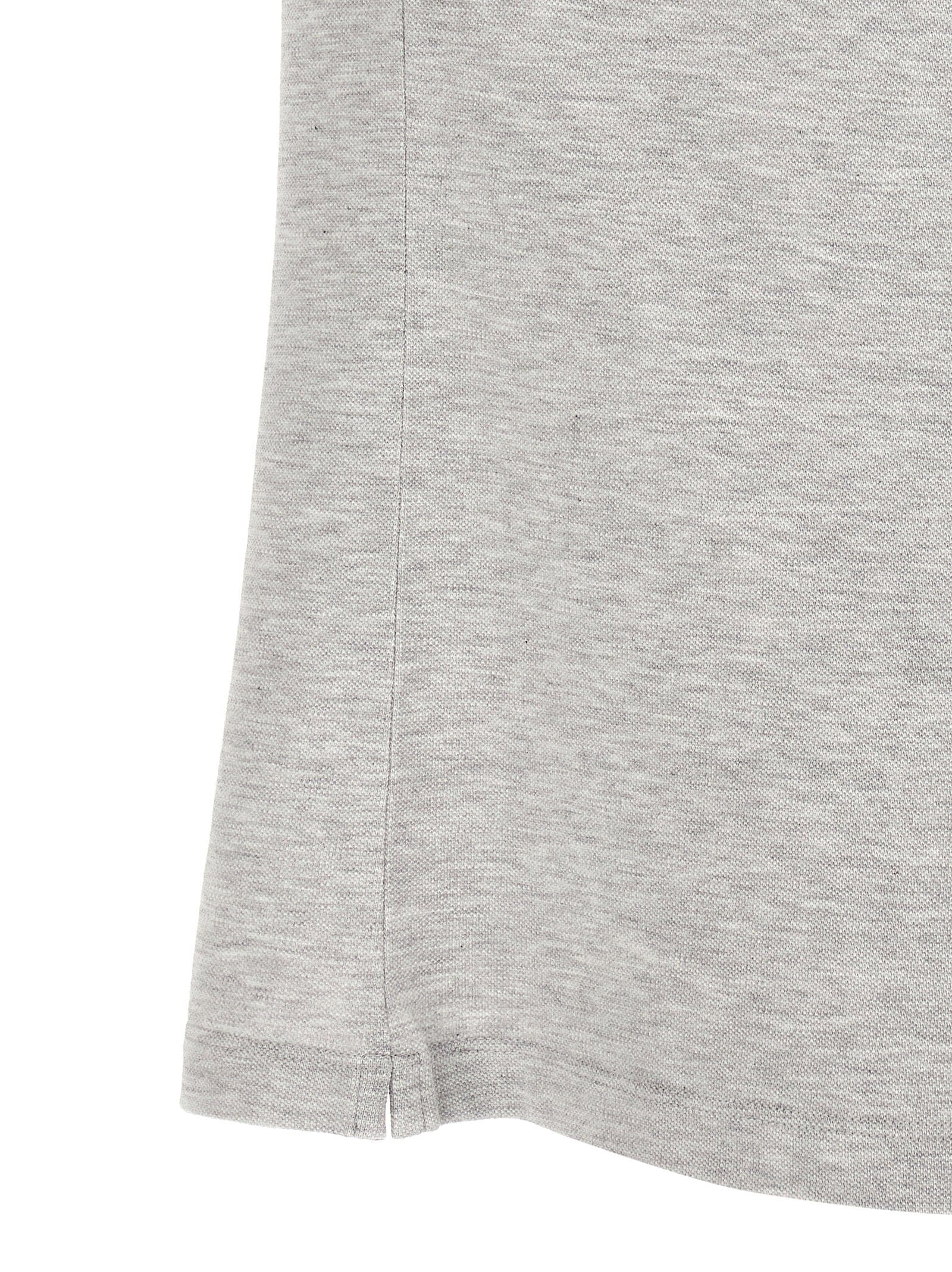 Brunello Cucinelli Logo Piqué Polo Shirt — Gray