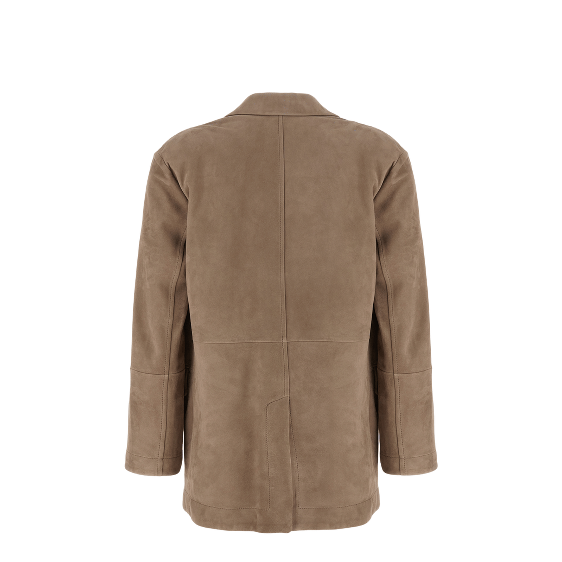 Brunello Cucinelli Suede Single - Breasted Blazer Brown