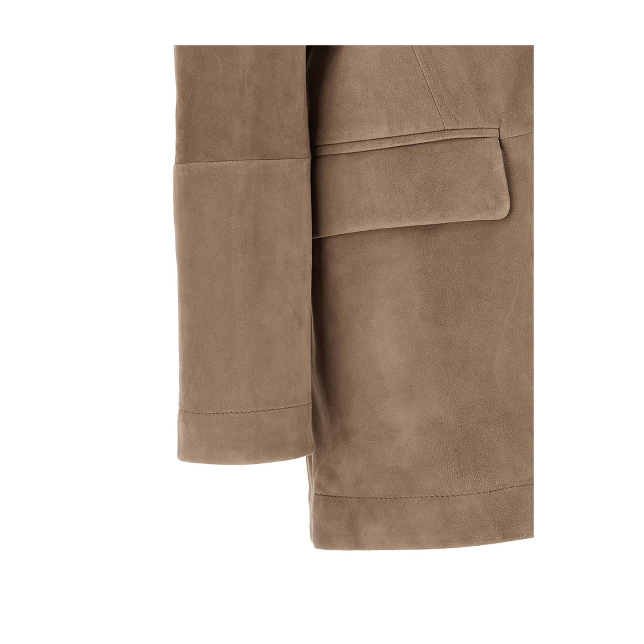 Brunello Cucinelli Suede Single - Breasted Blazer Brown