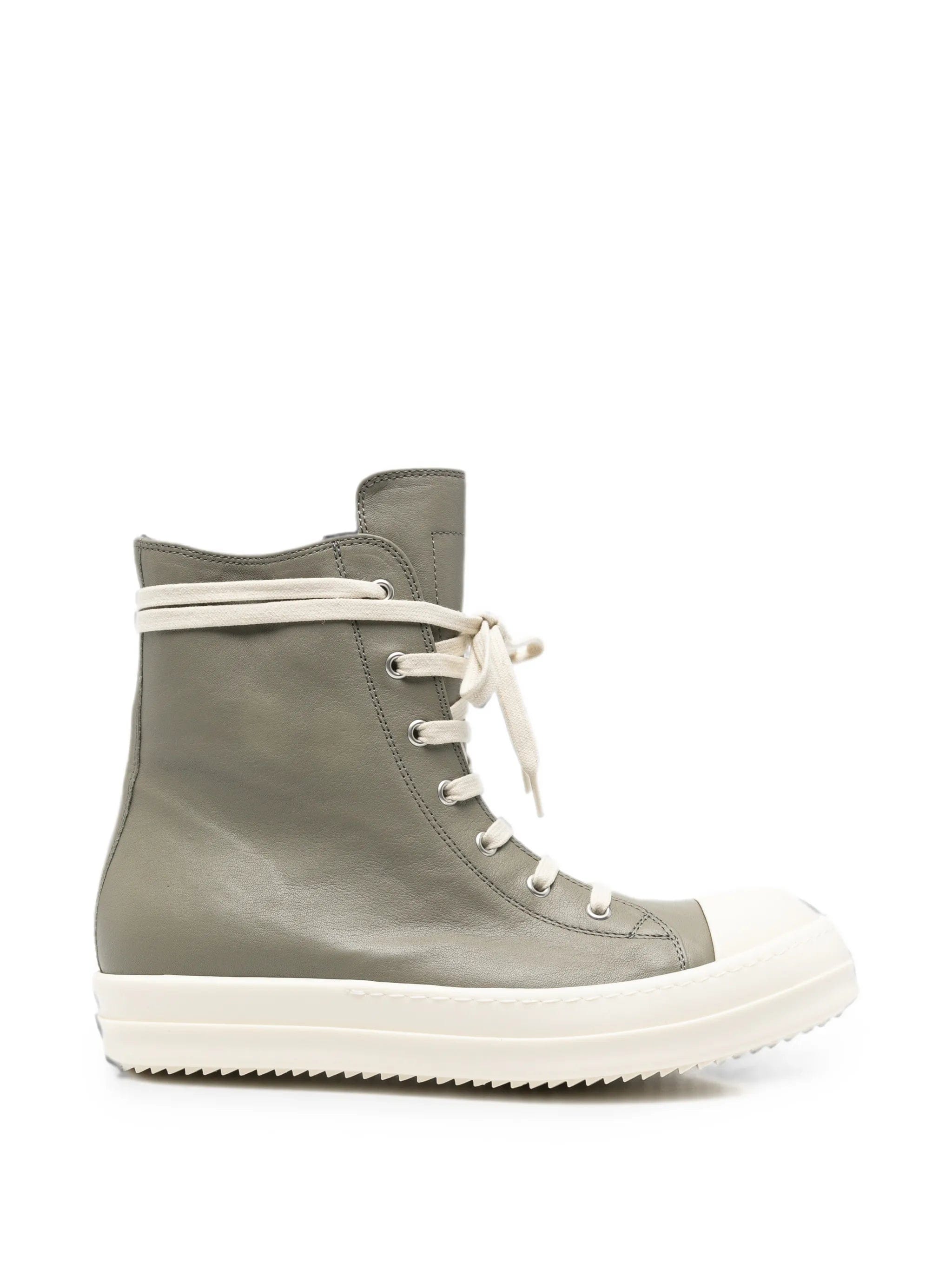 Rick Owens high - top leather sneakers