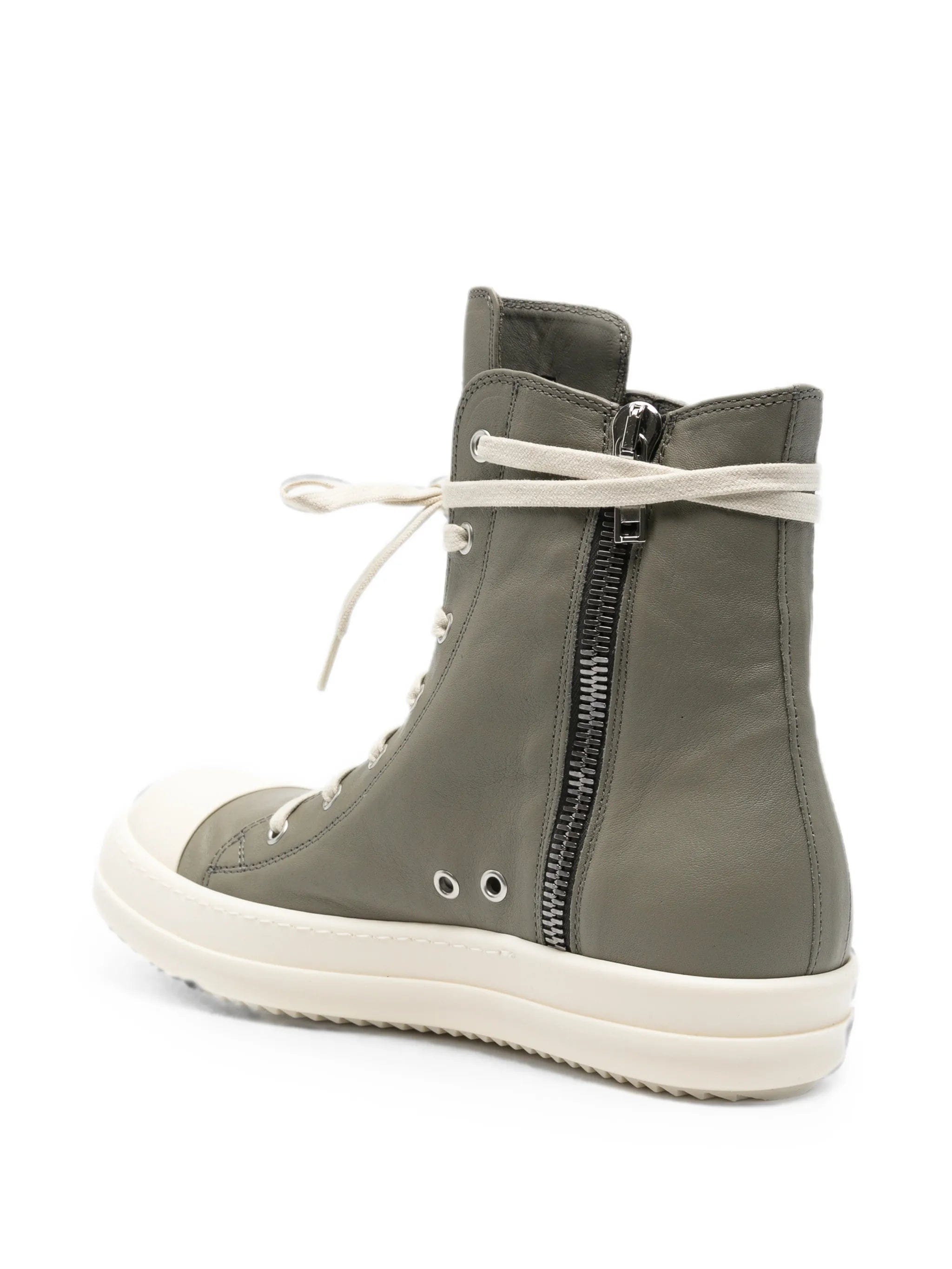 Rick Owens high - top leather sneakers