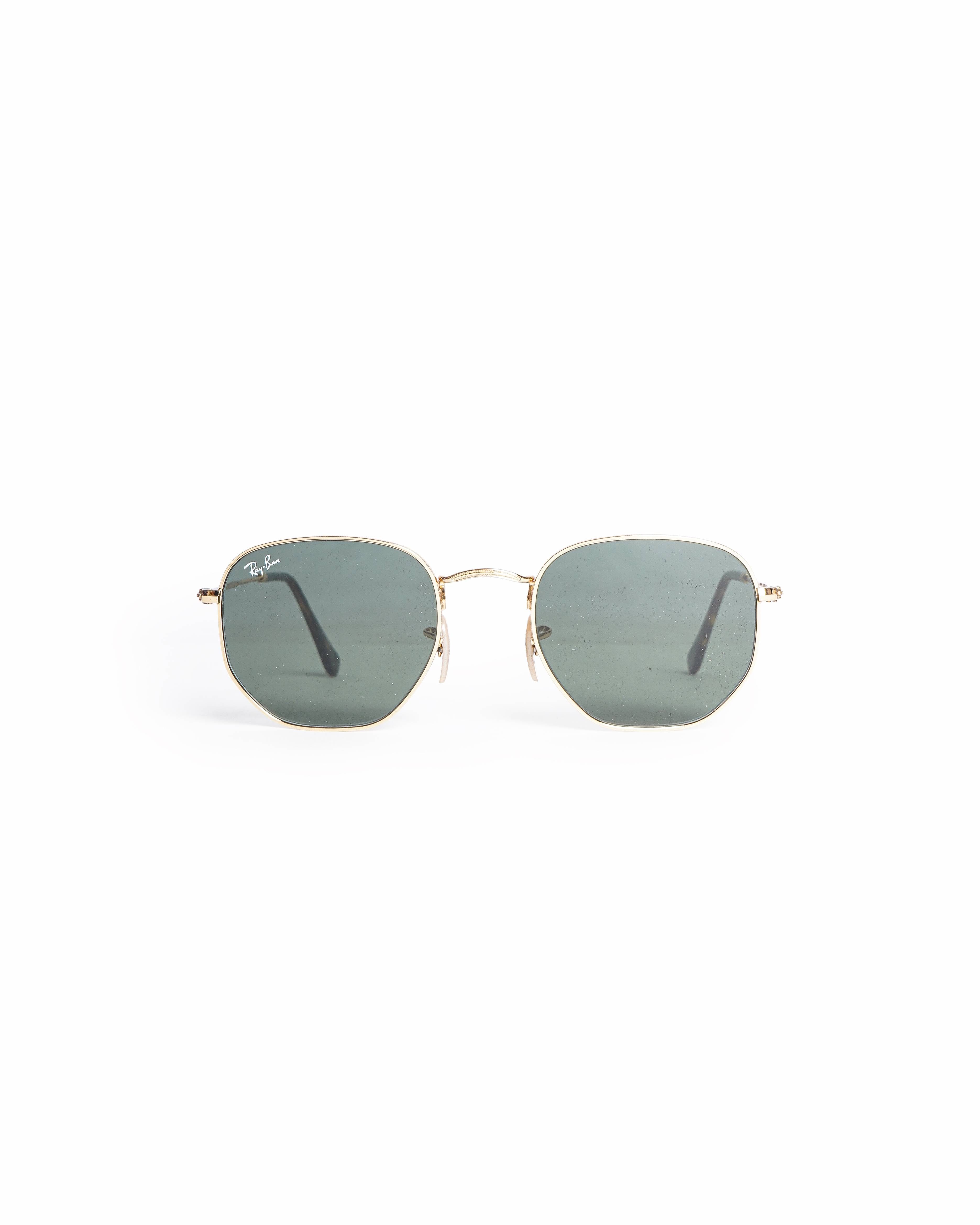 Ray - Ban Gold Frame Hexagonal Sunglasses