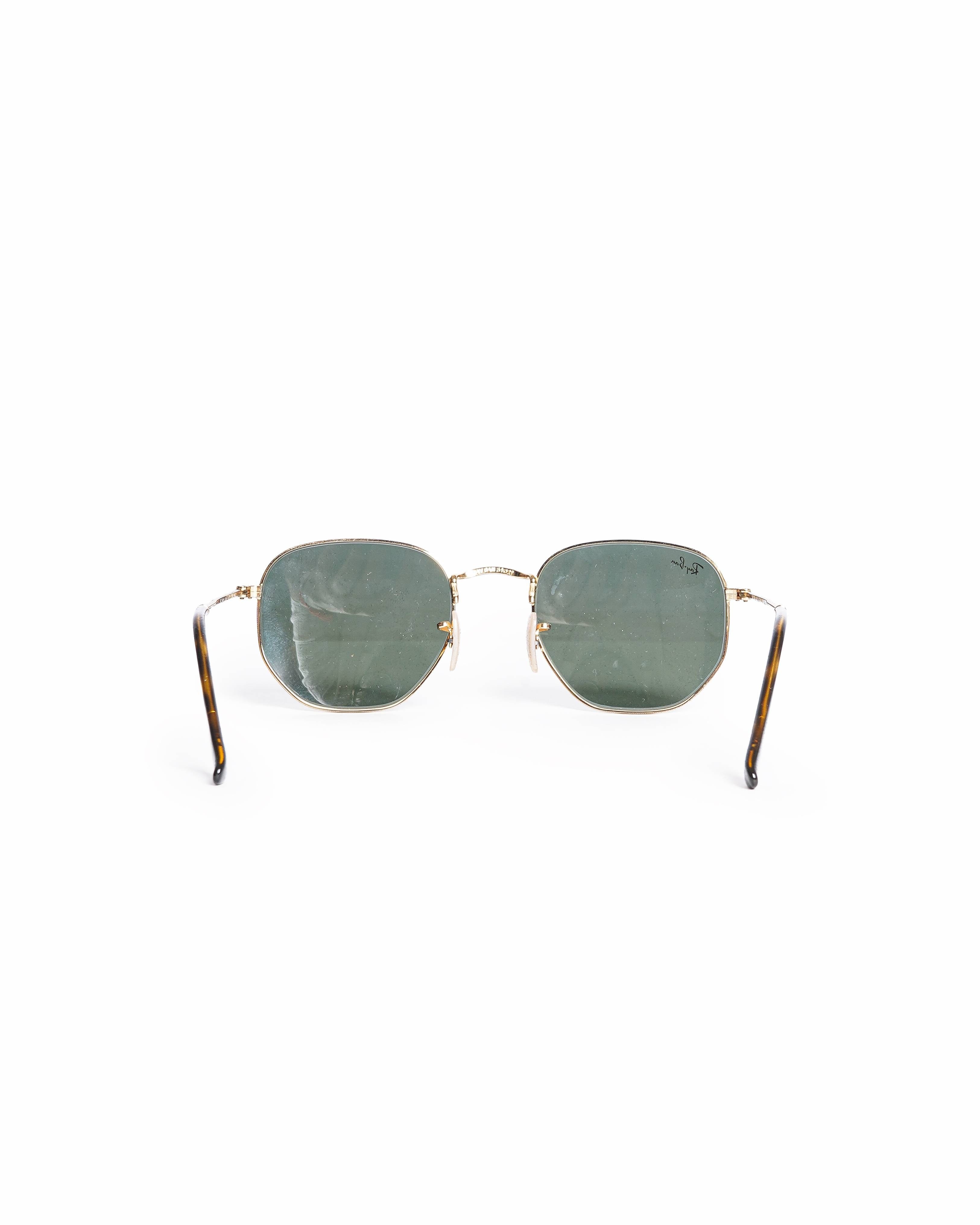 Ray - Ban Gold Frame Hexagonal Sunglasses