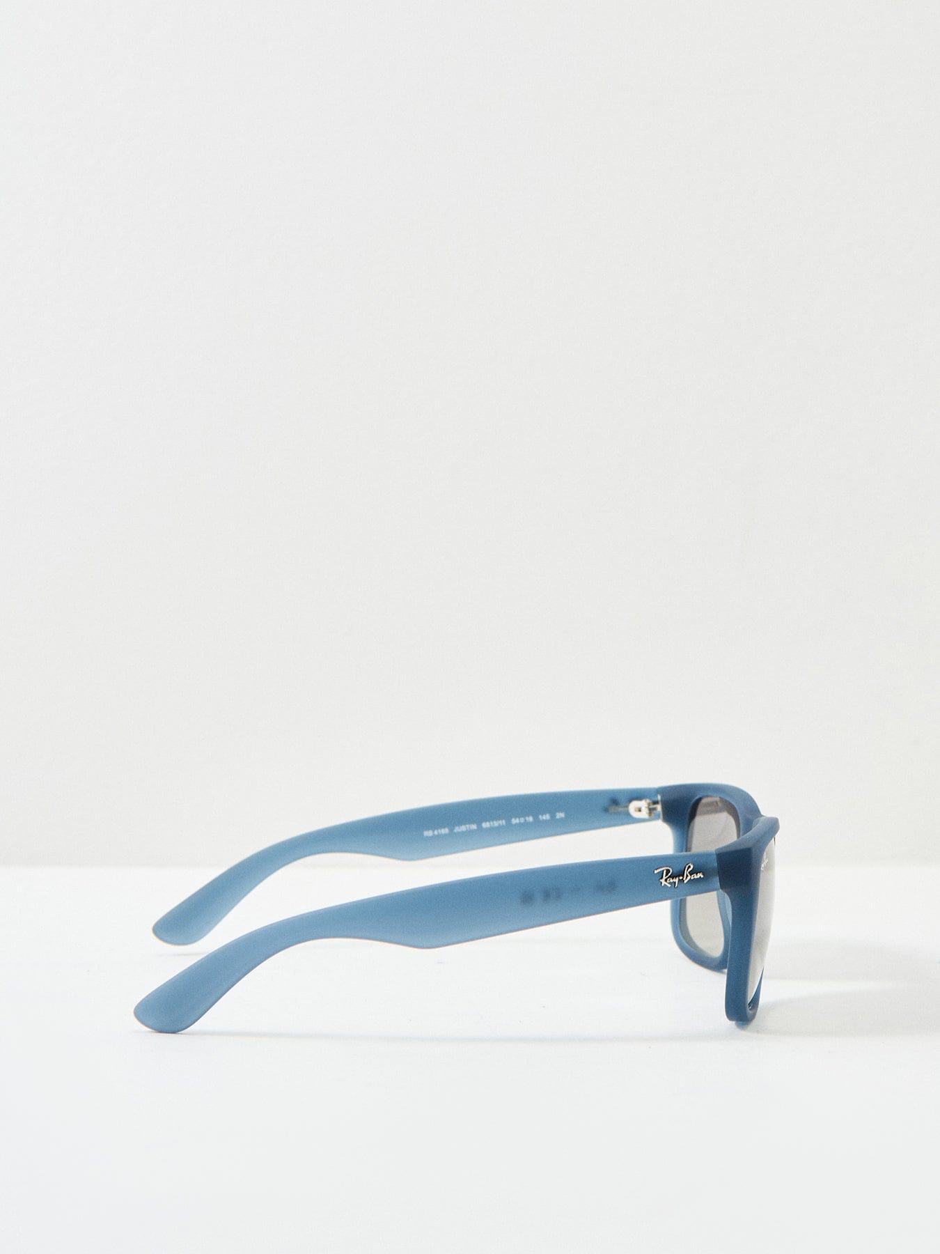 Ray-Ban 0RB4165 Justin Rectangle Sunglasses Blue
