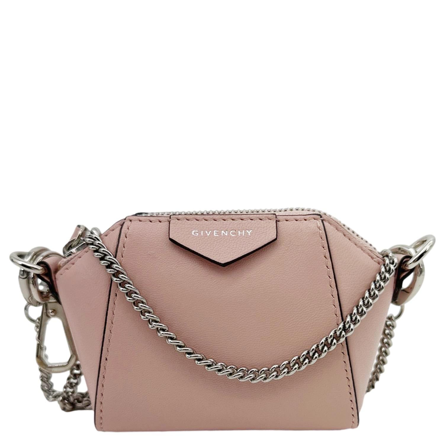 GIVENCHY Antigona Baby Leather Shoulder Bag Pink
