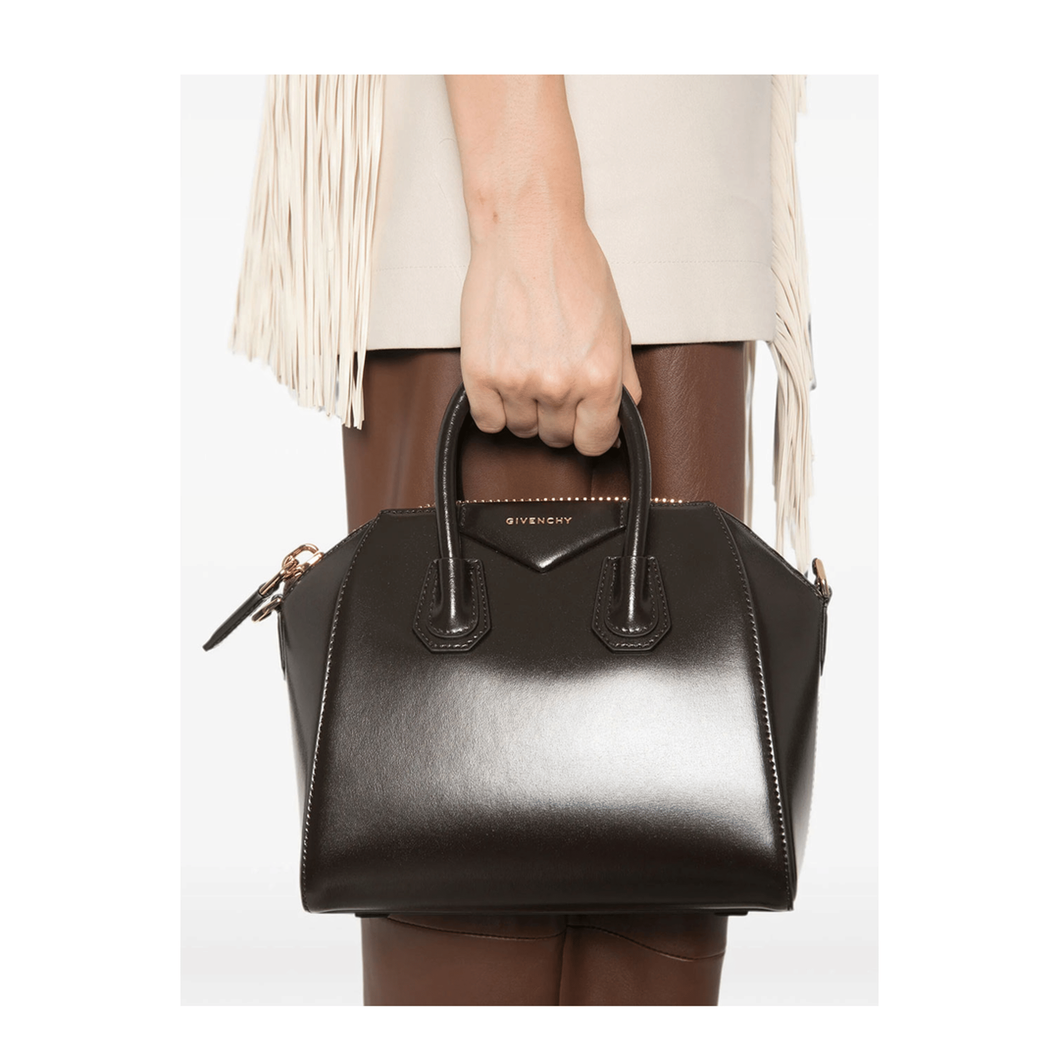 Givenchy Antigona Mini Calfskin Tote - Chocolate