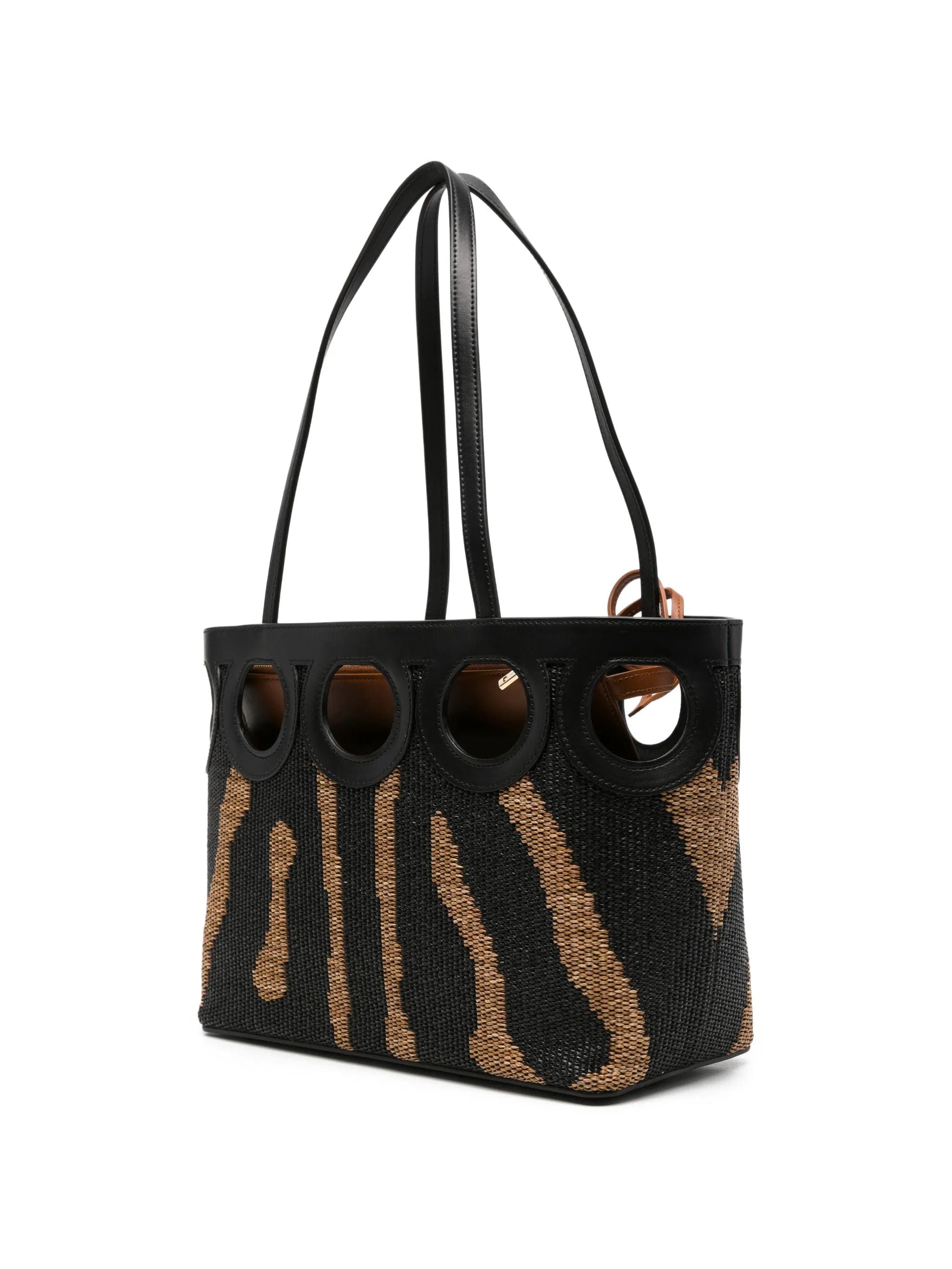 Ferragamo medium Gancini zebra - pattern tote bag