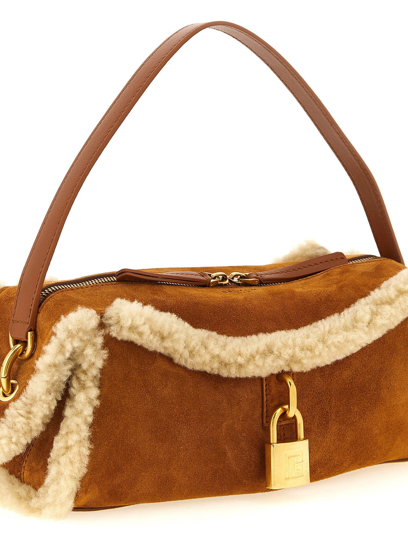 Balmain Shoulder Bag — Cognac