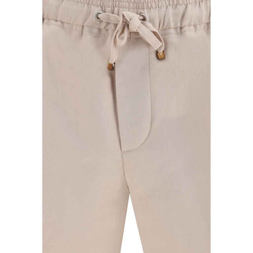 Brunello Cucinelli Linen Bermuda Men's Shorts
