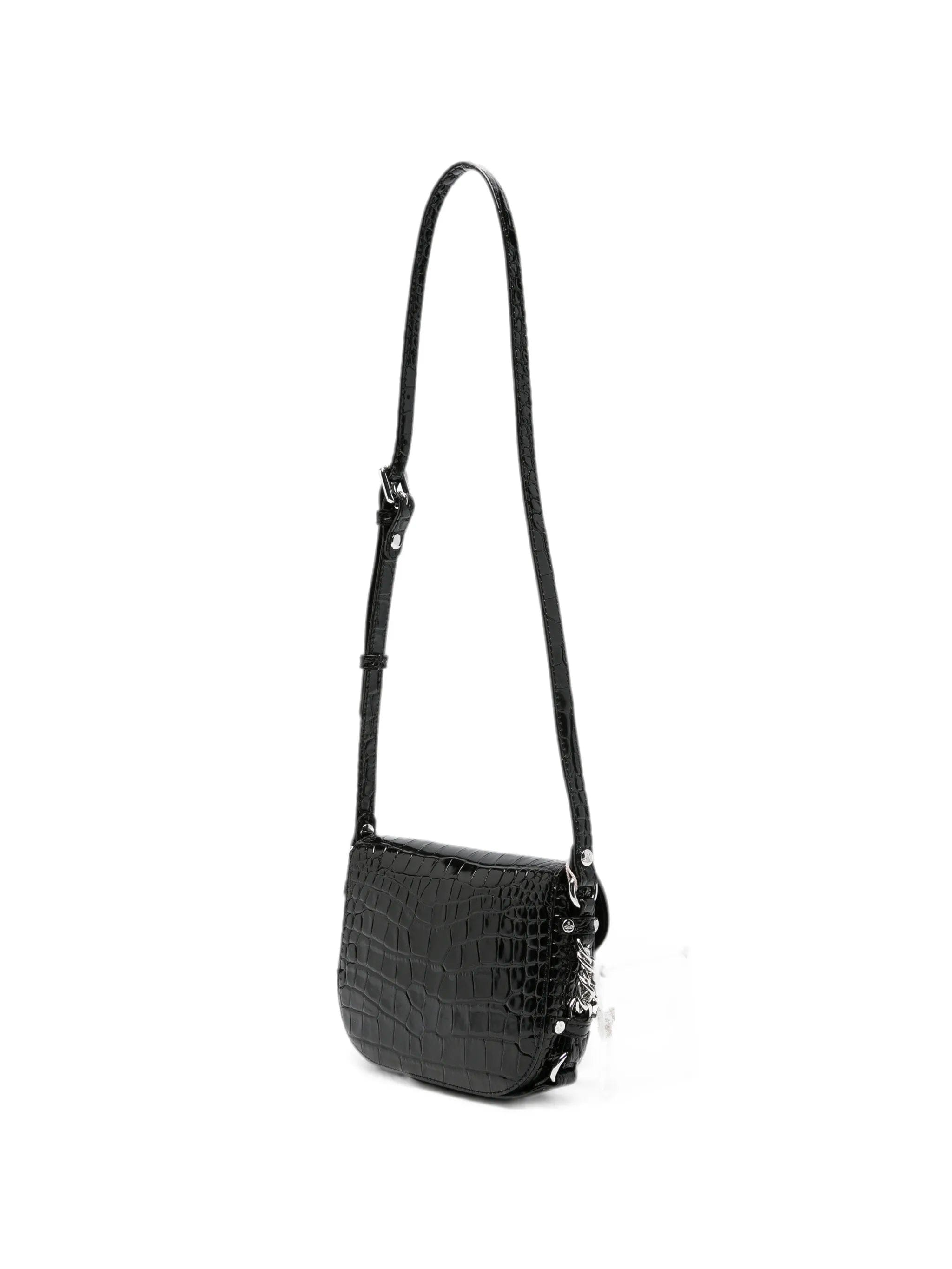 Vivienne Westwood Hunter Flap croc - embossed mini crossbody bag