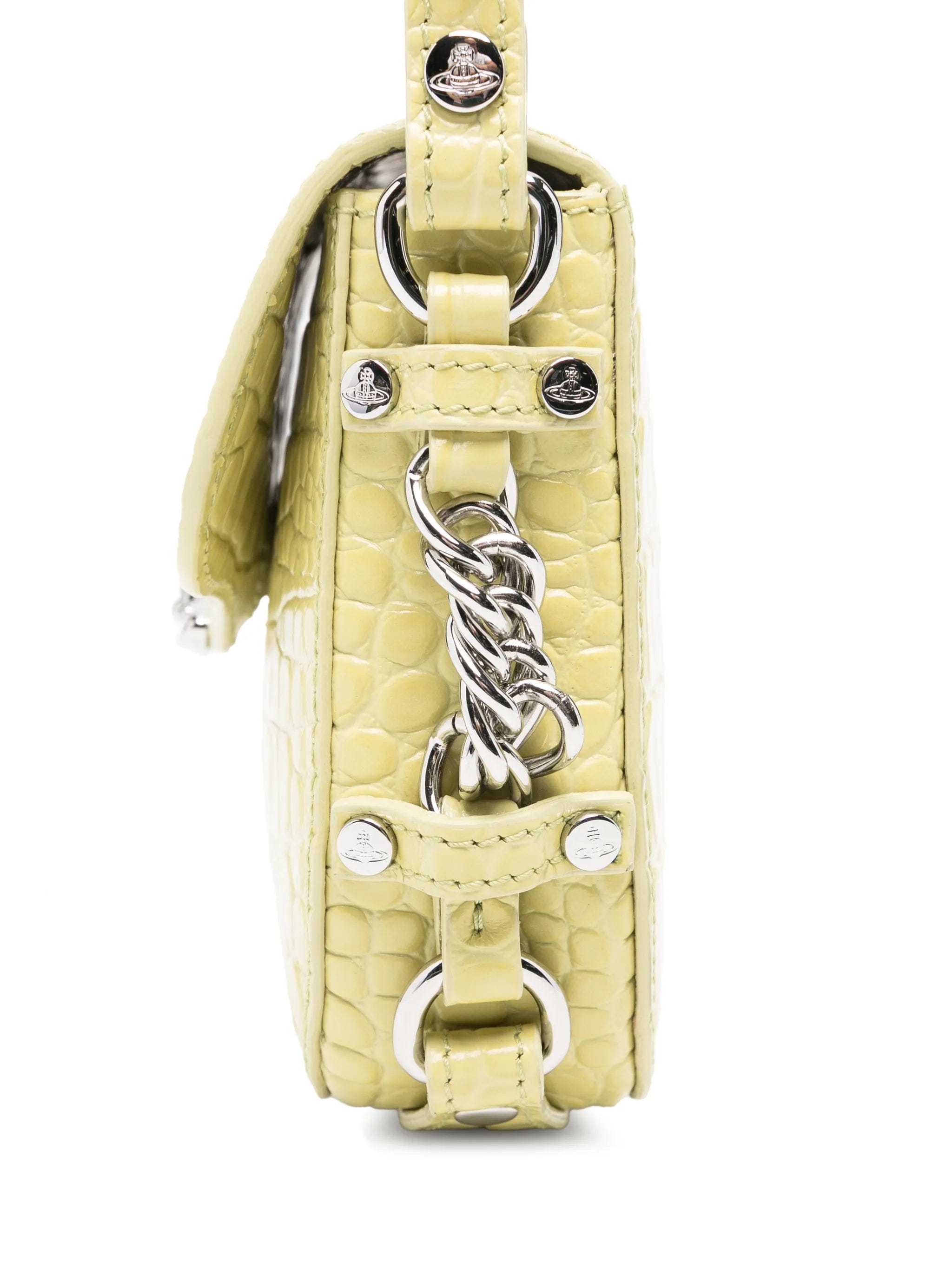 Vivienne Westwood Hunter croc - embossed mini crossbody bag
