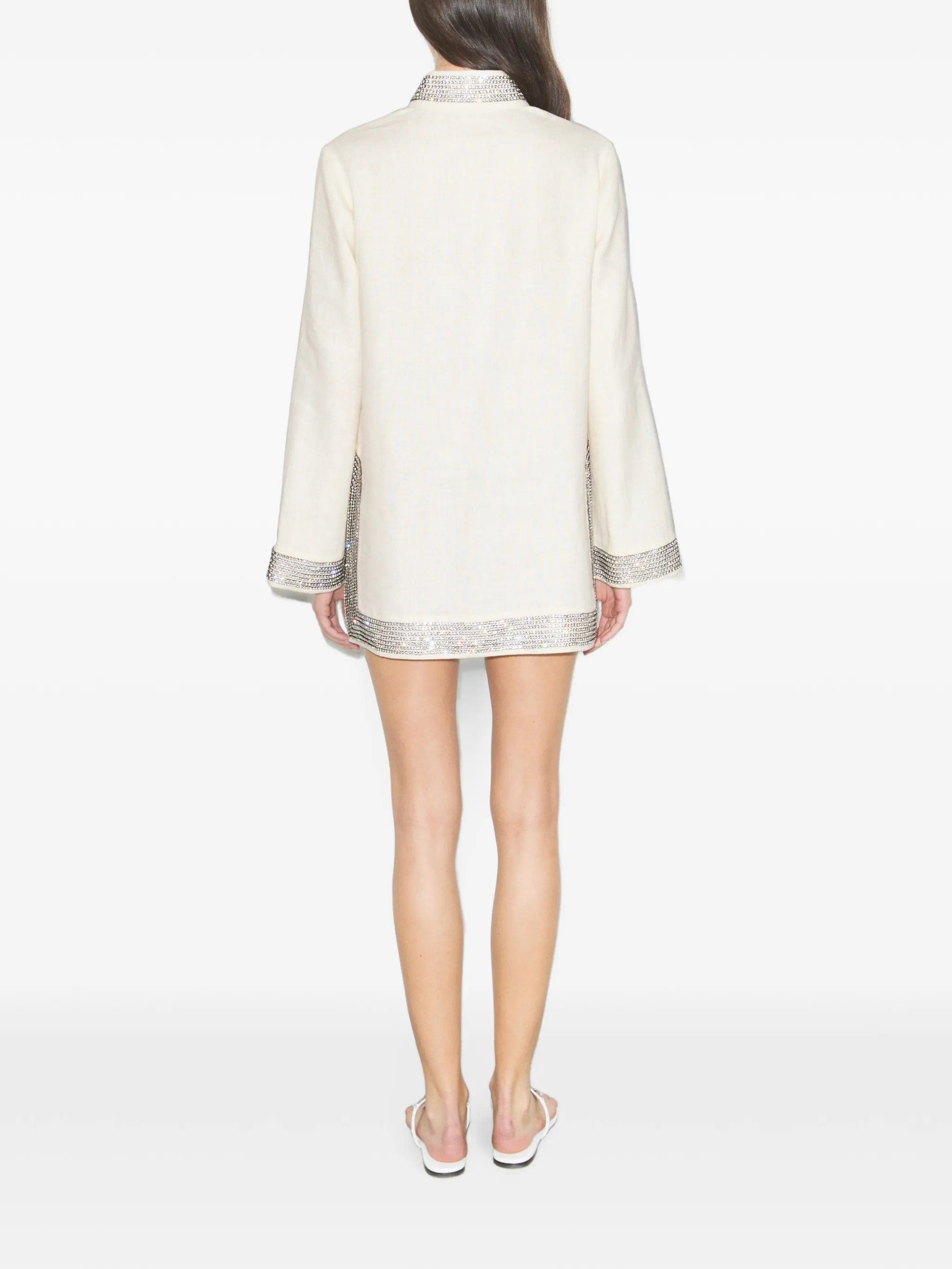 Tory Burch embellished linen tunic