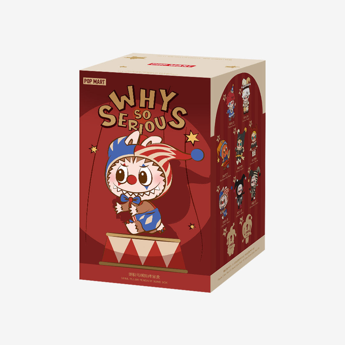 Pop Mart Why So Serious Series Labubu Vinyl Plush Pendant Single Blind Box Sealed Case