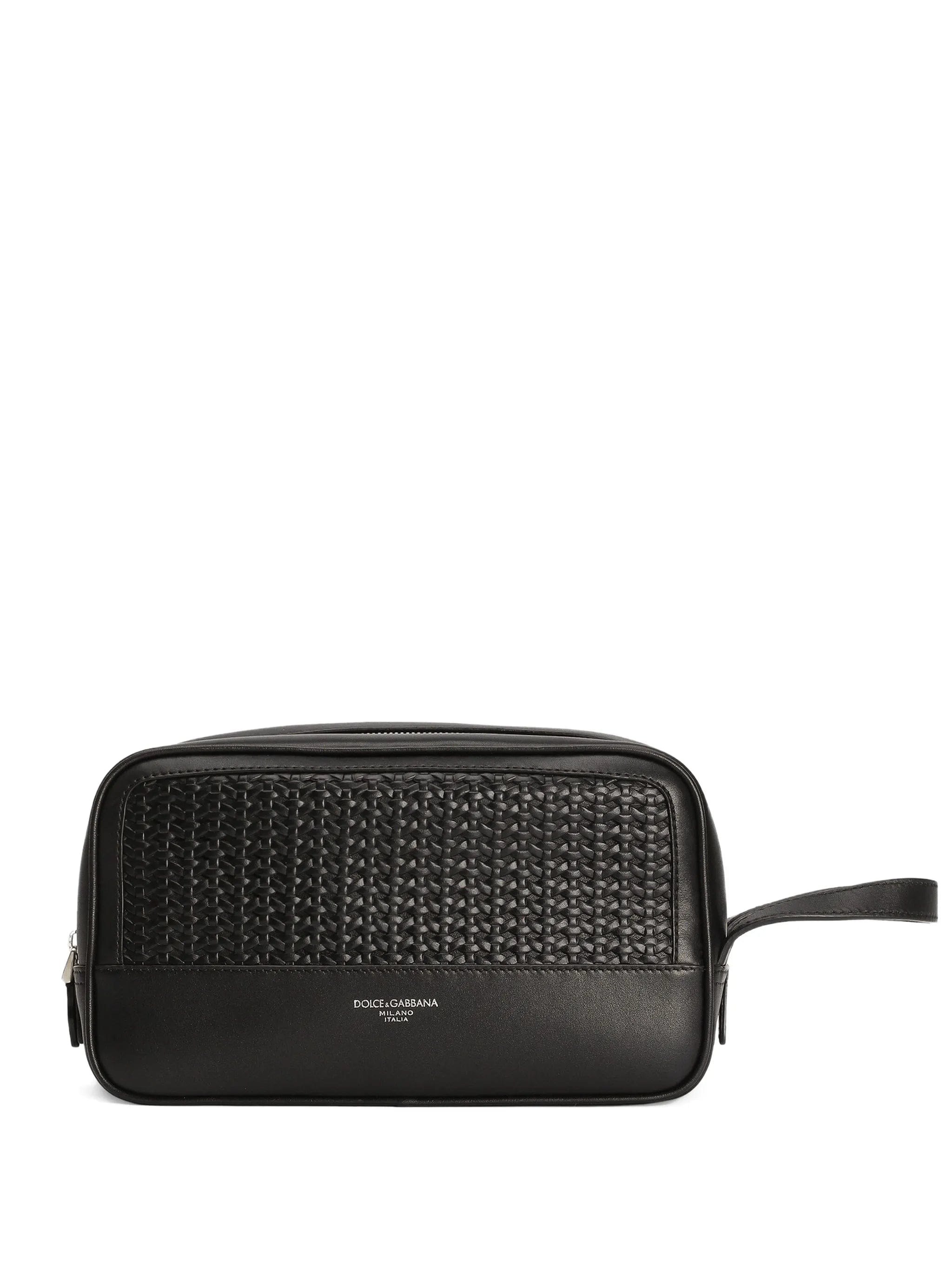 Dolce & Gabbana woven - panelled wash bag