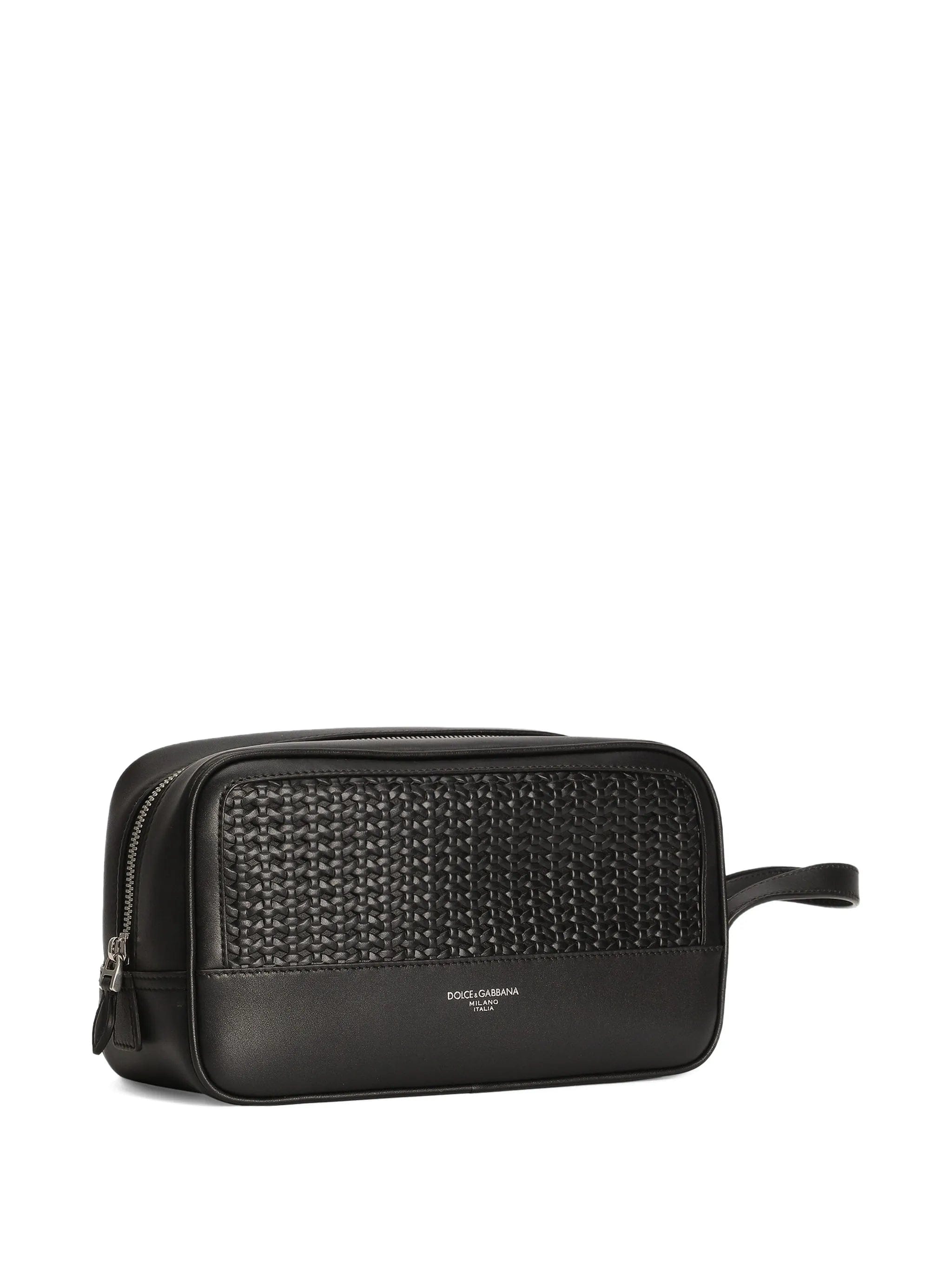 Dolce & Gabbana woven - panelled wash bag