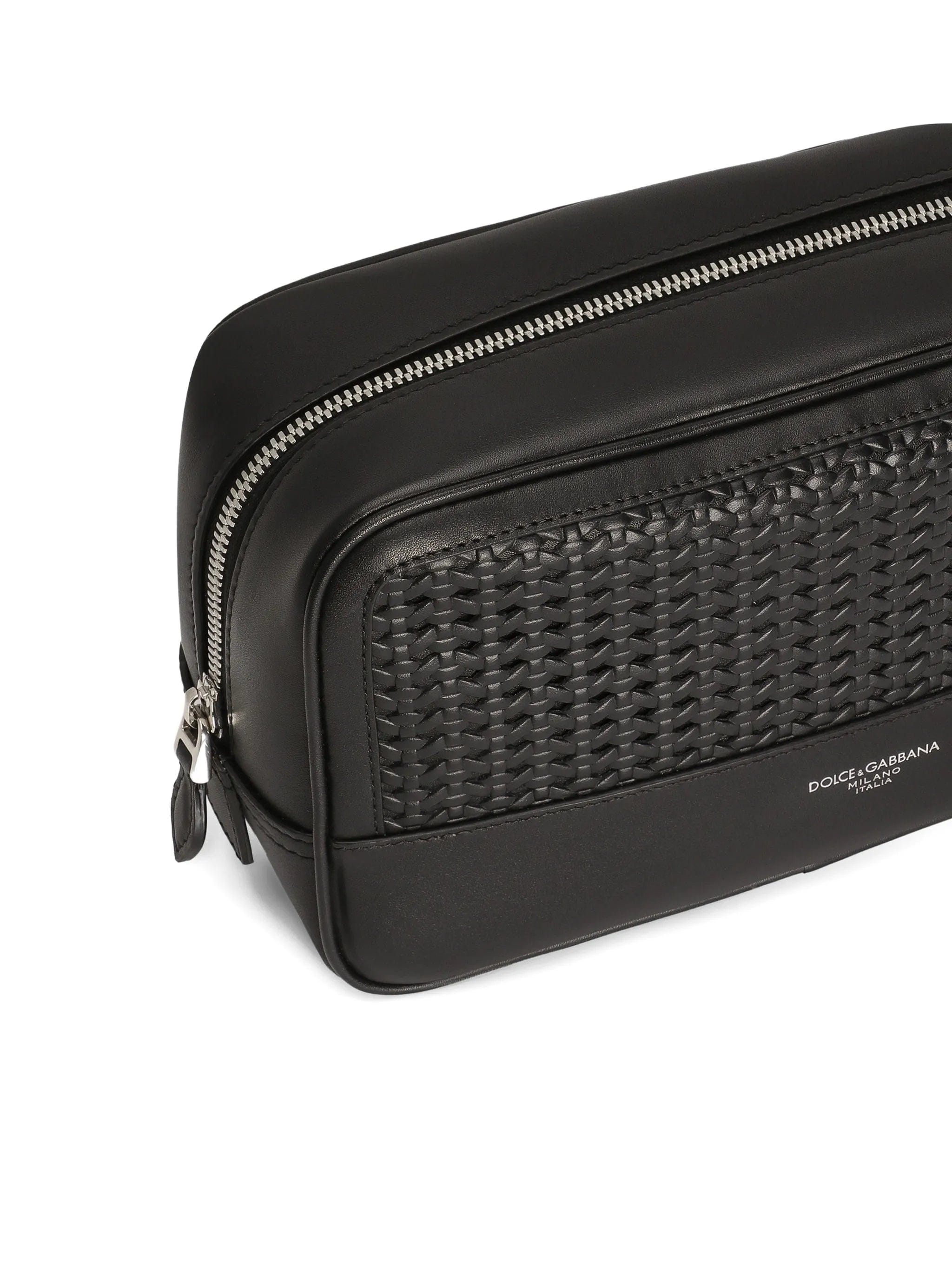 Dolce & Gabbana woven - panelled wash bag