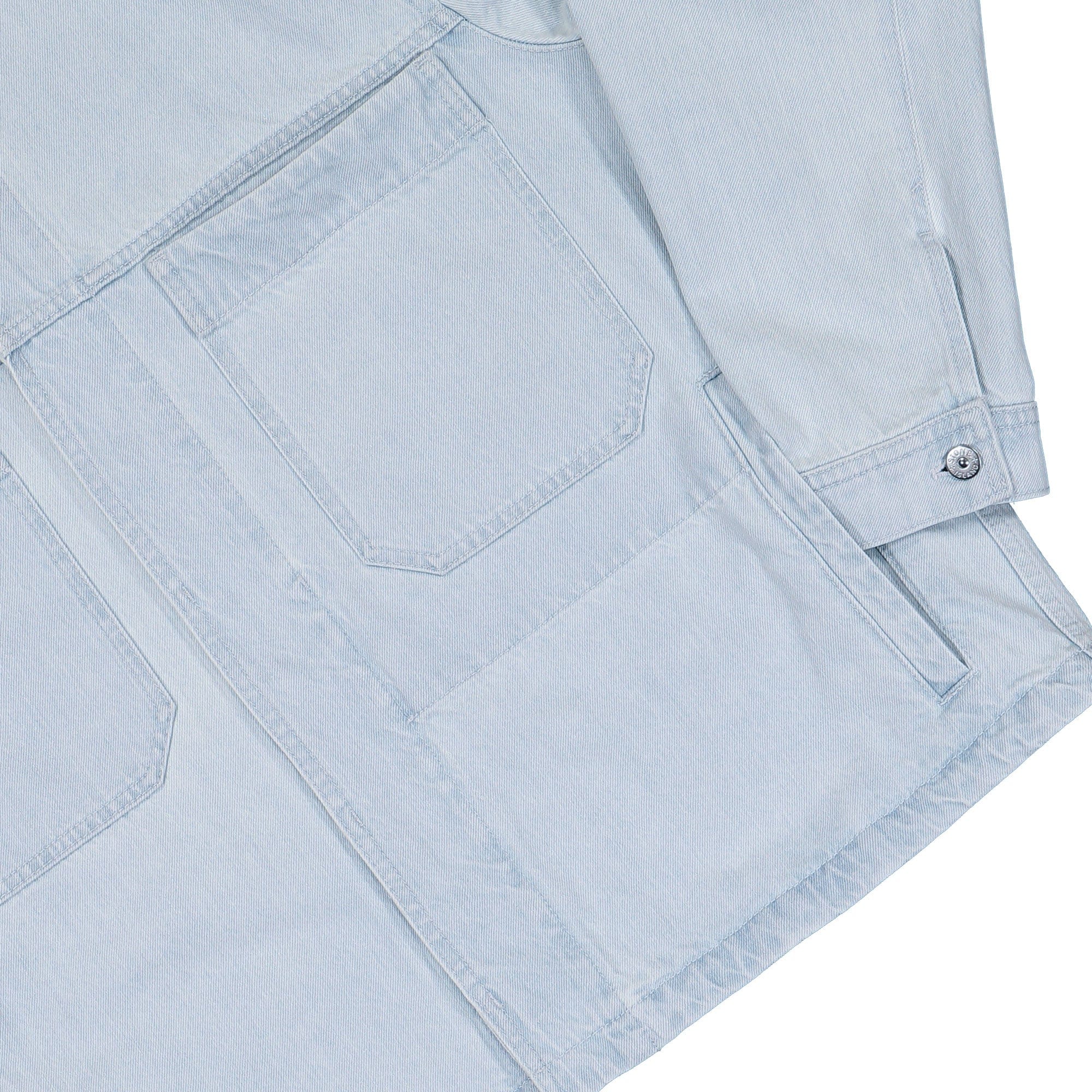 Stone Island Indigo Denim Ultra Bleached Biker Jacket